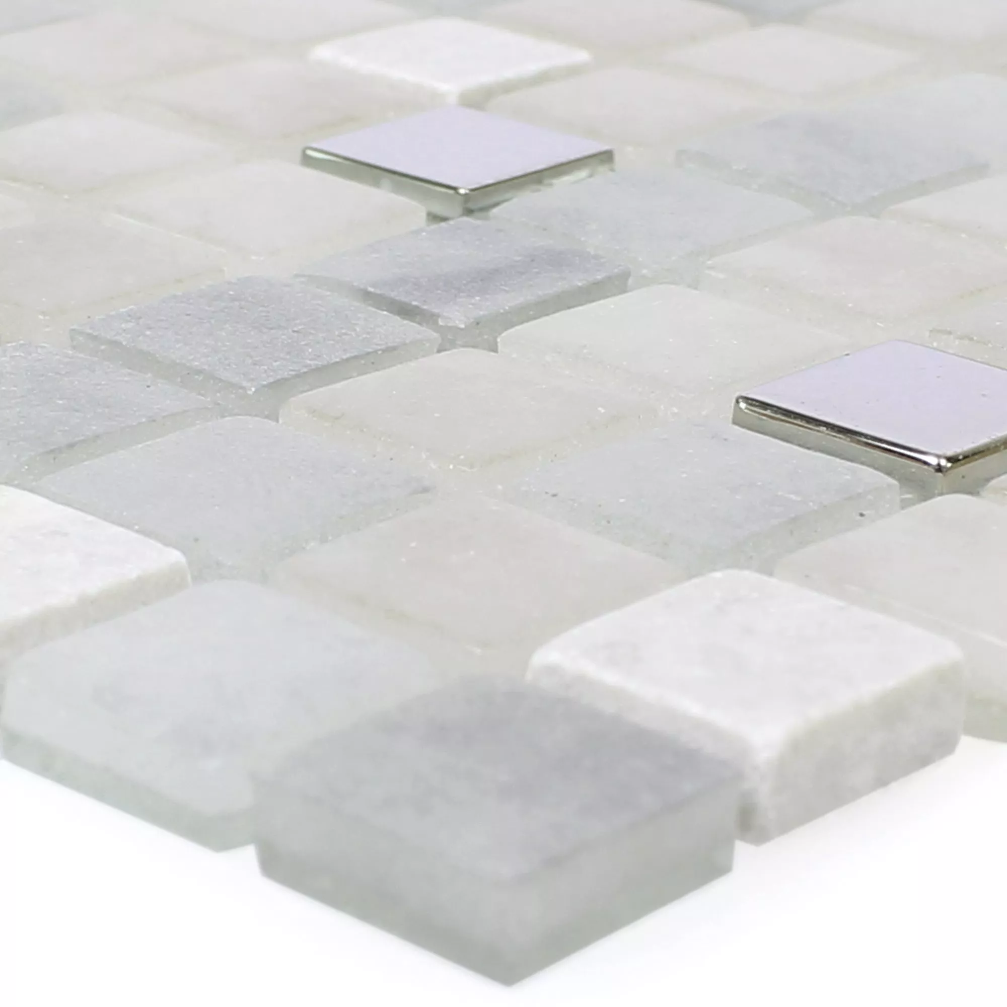 Azulejo Mosaico Vidro Pedra Natural Mix Freyland Cinza Azulejo Mosaico Vidro Pedra Natural Mix Freyland Cinza