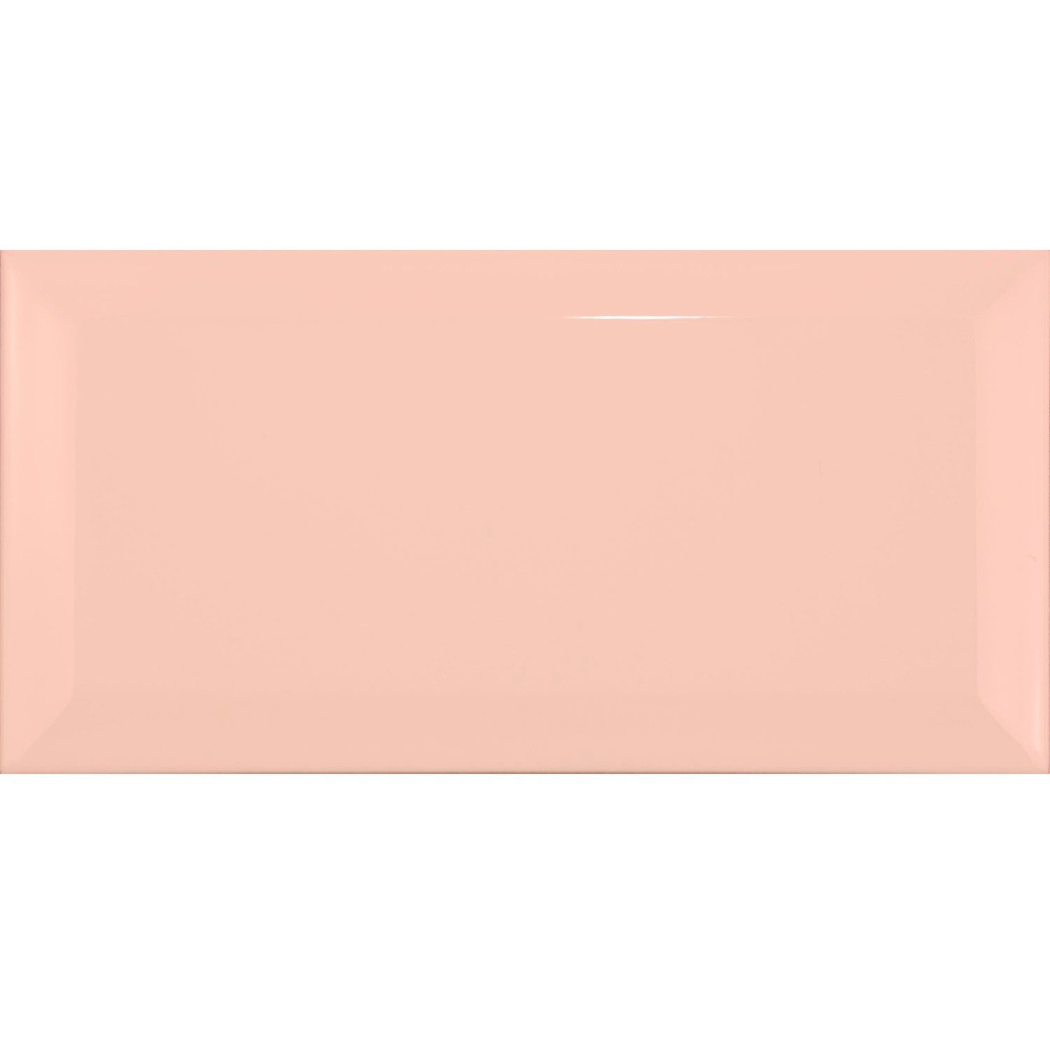 Ladrilho do metrô Laranja Brilhante 7,5x15 cm Faceta Pitcox Salmon