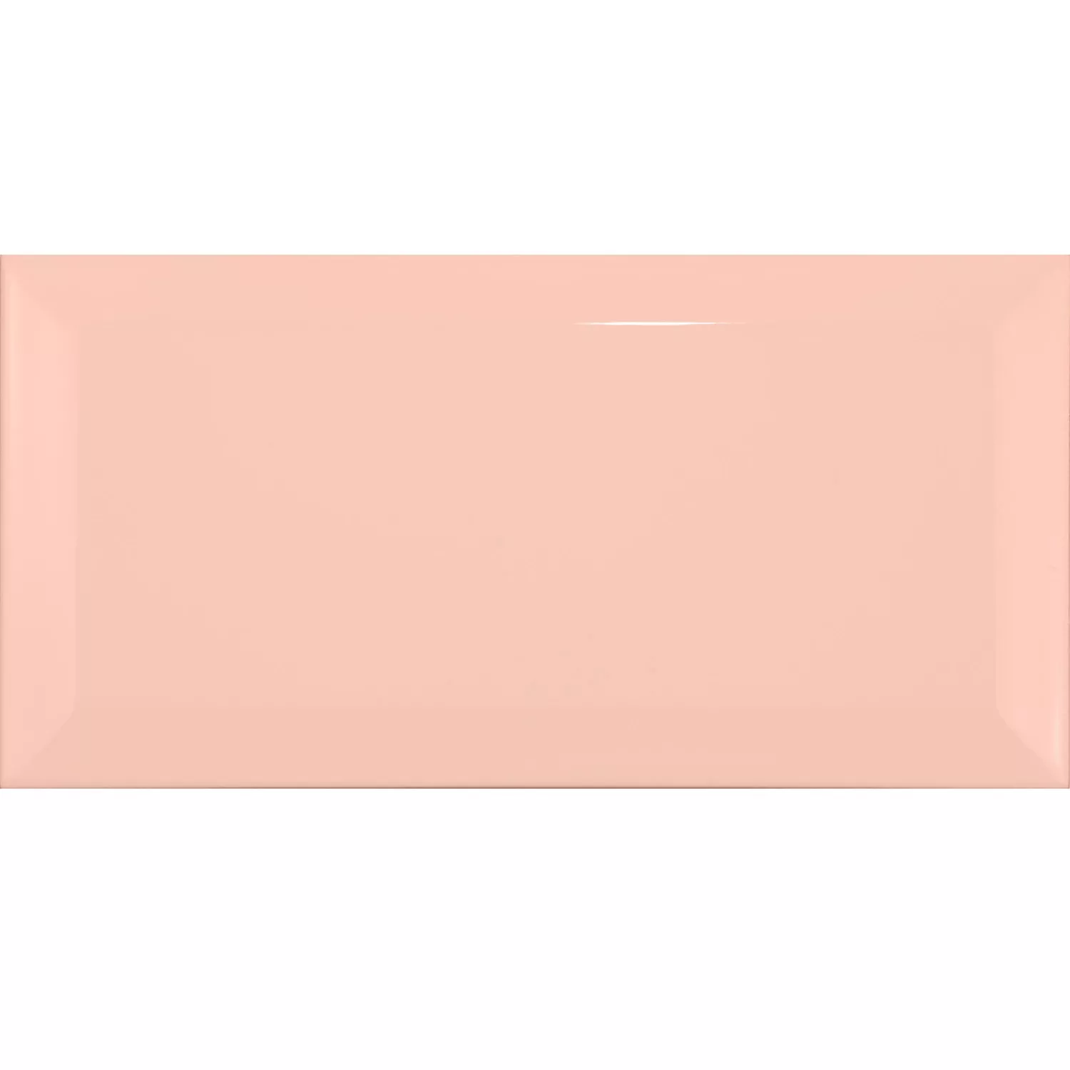 Ladrilho do metrô Laranja Brilhante 7,5x15 cm Faceta Pitcox Salmon
