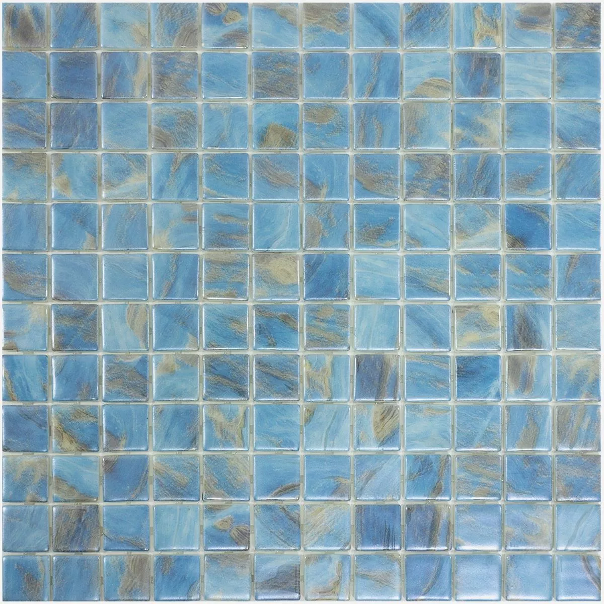 Vidro Piscina Pool Mosaico Alassio Azul 25