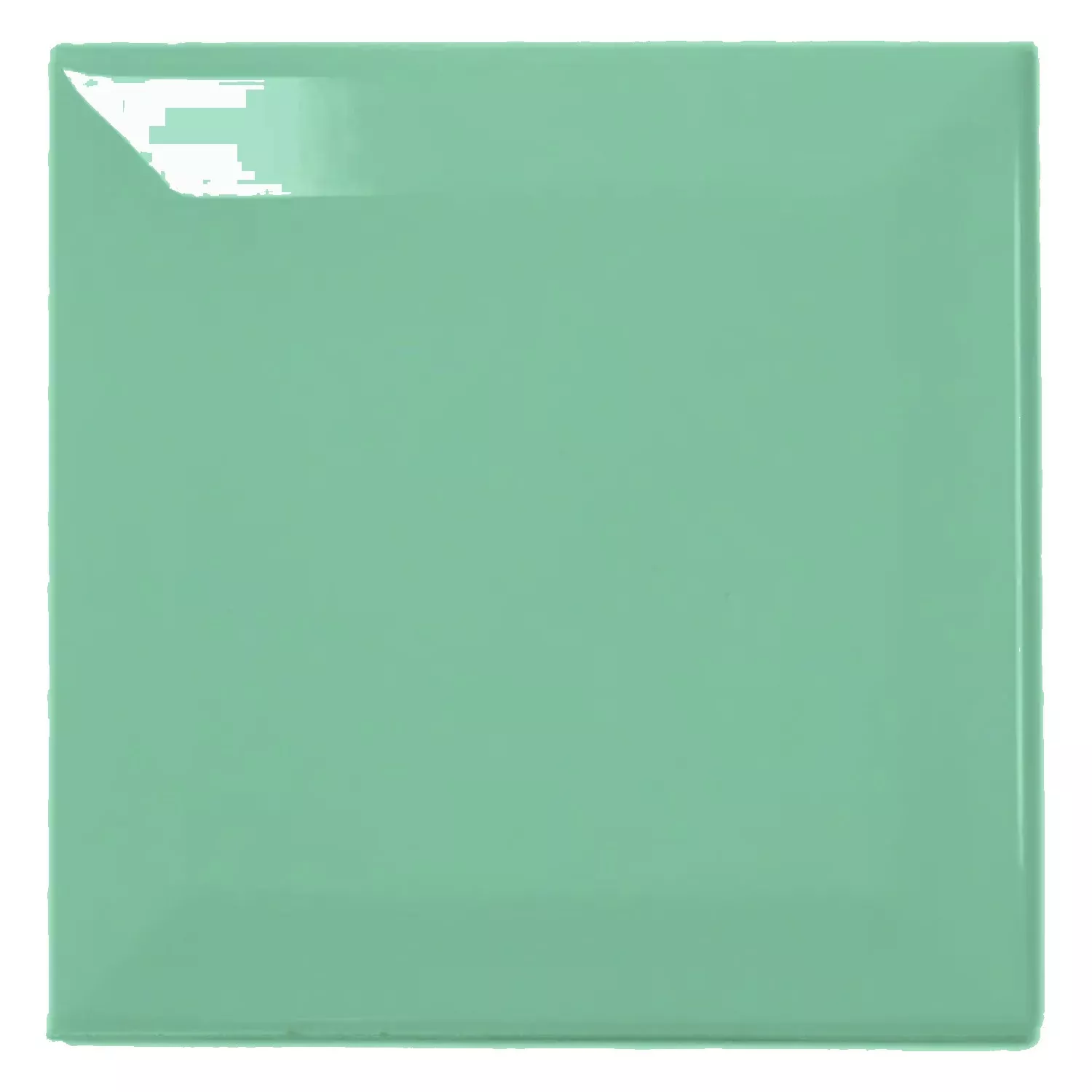 Ladrilho do metrô Verde Brilhante 10x10 cm Faceta Catarina Manzana