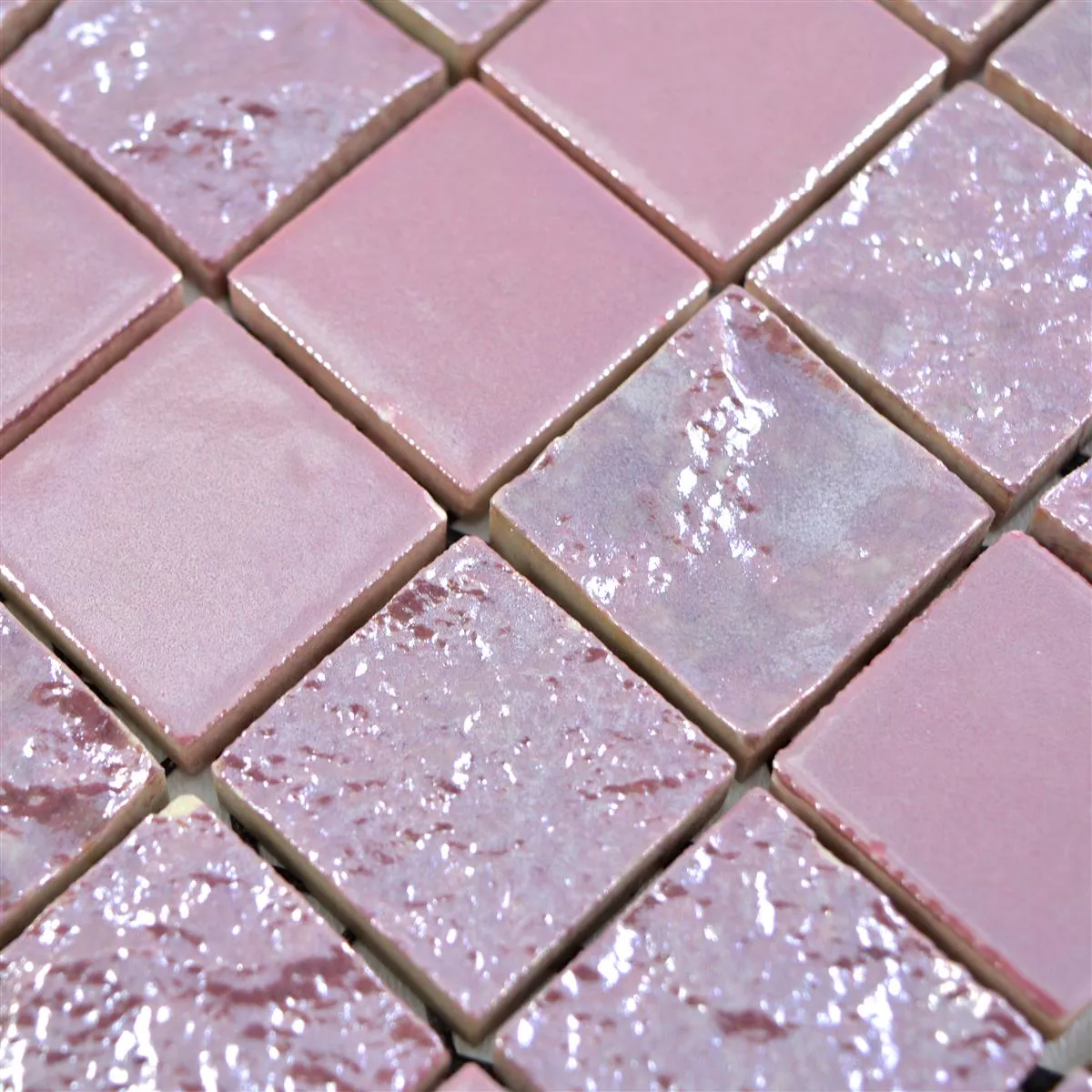 Mosaico Cerâmico Azulejos Shogun 3D Rosa