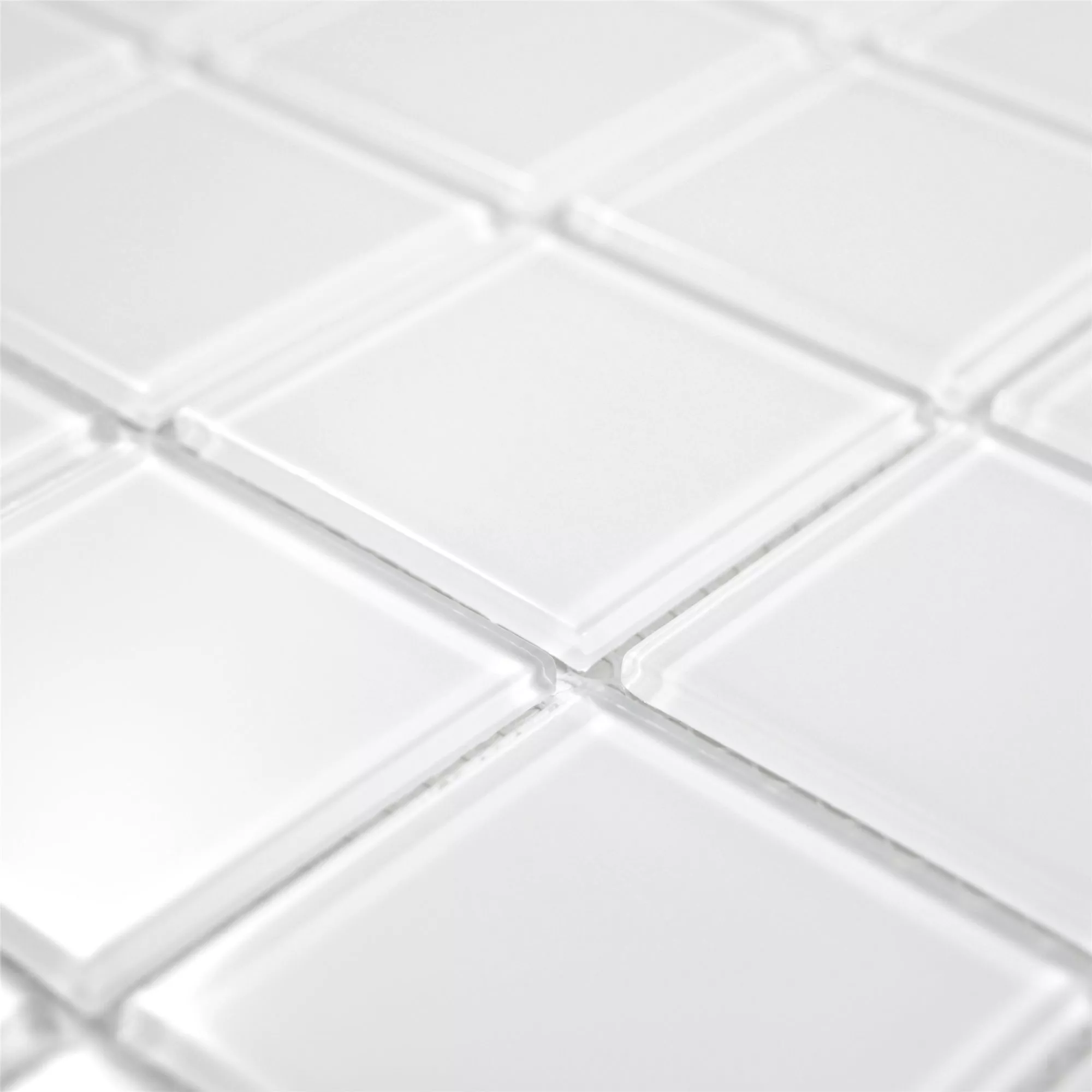 Mosaico De Vidro Azulejos Brahma Super Branco Uni