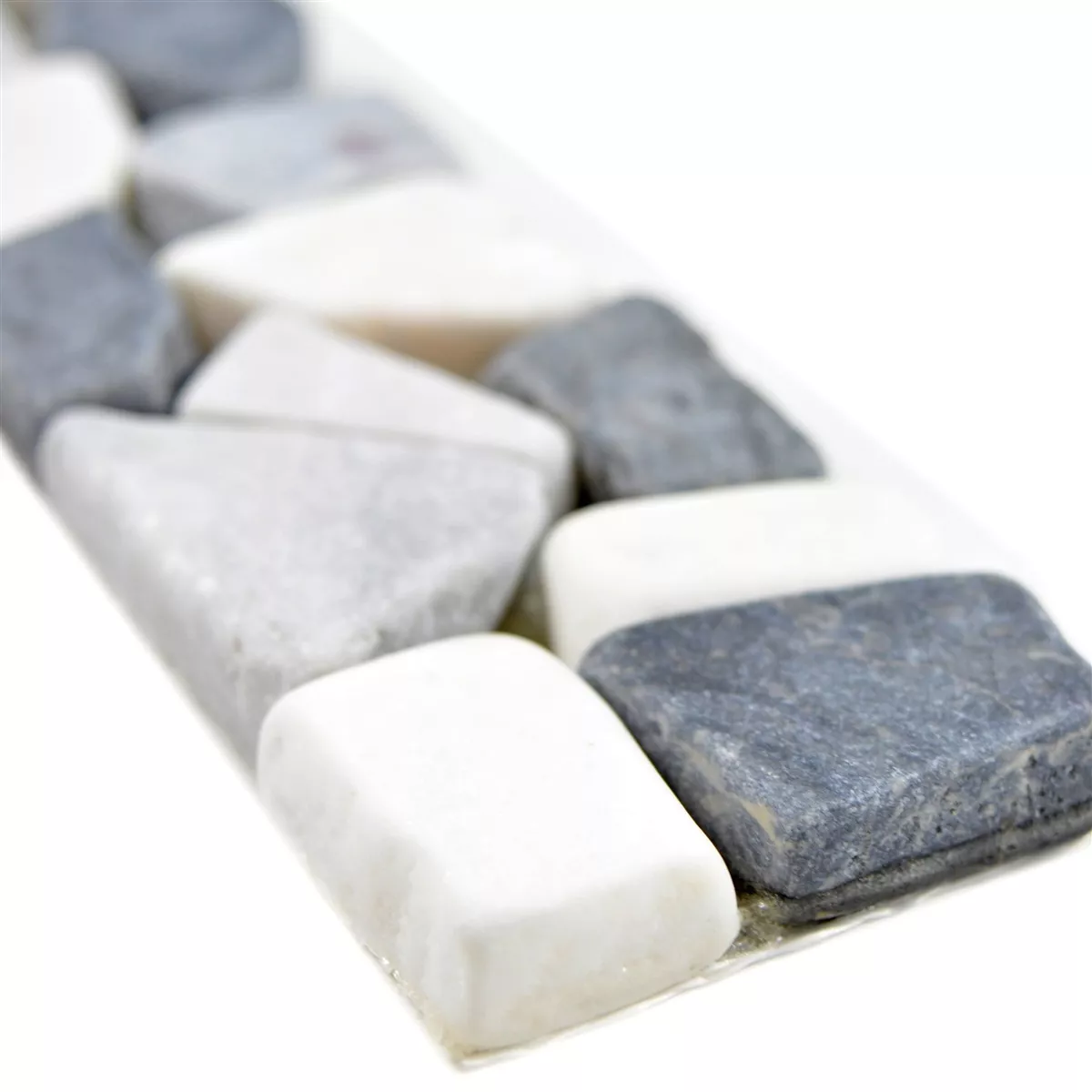 Pedra Natural Borda de Azulejo Riesco Preto Cinza Branco