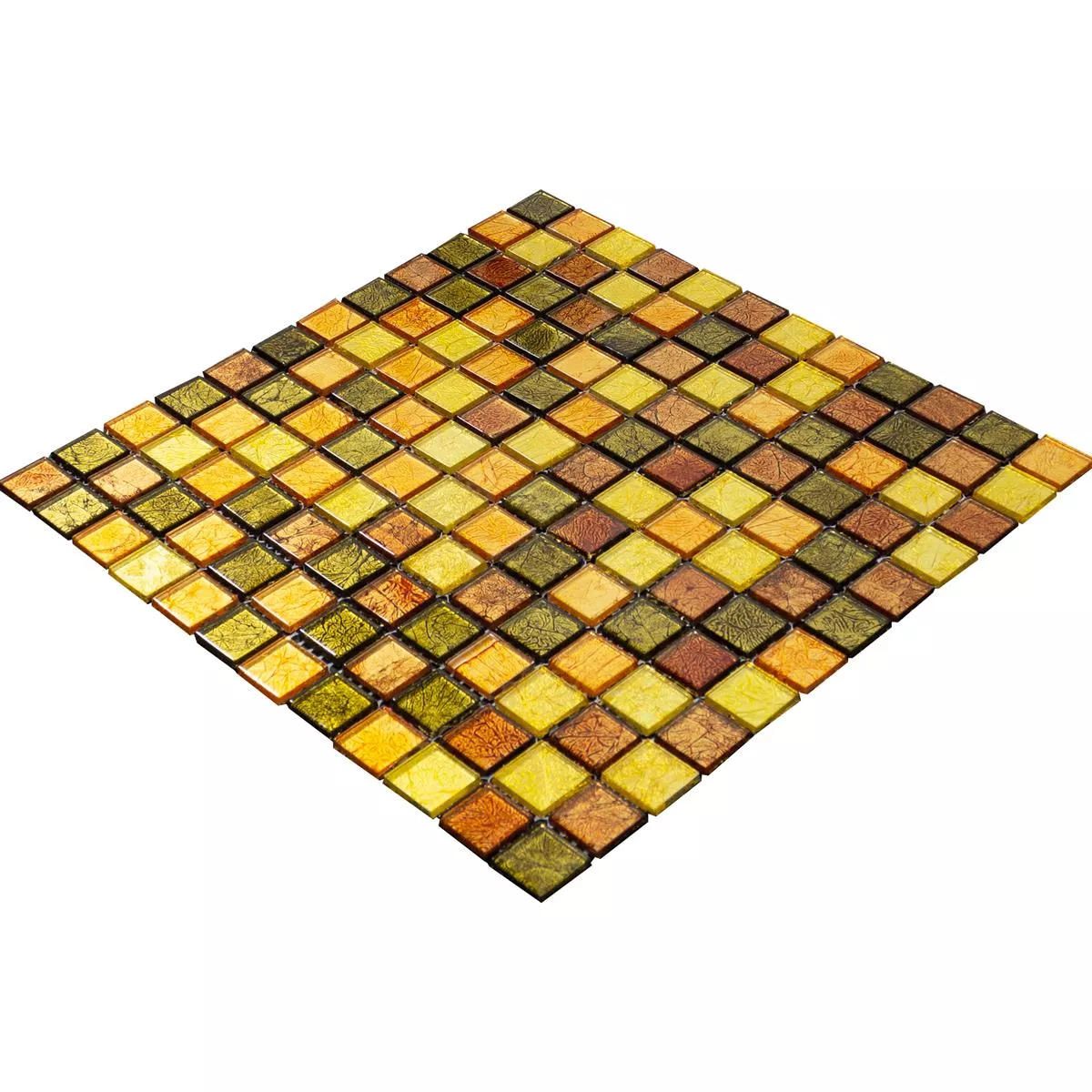 Mosaico De Vidro Azulejos Curlew Amarelo Laranja 23 4mm