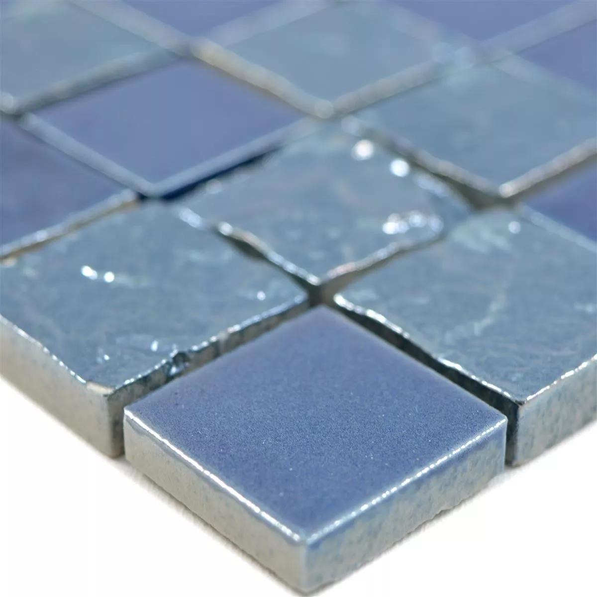 Padrão de Mosaico Cerâmico Azulejos Shogun 3D Azul