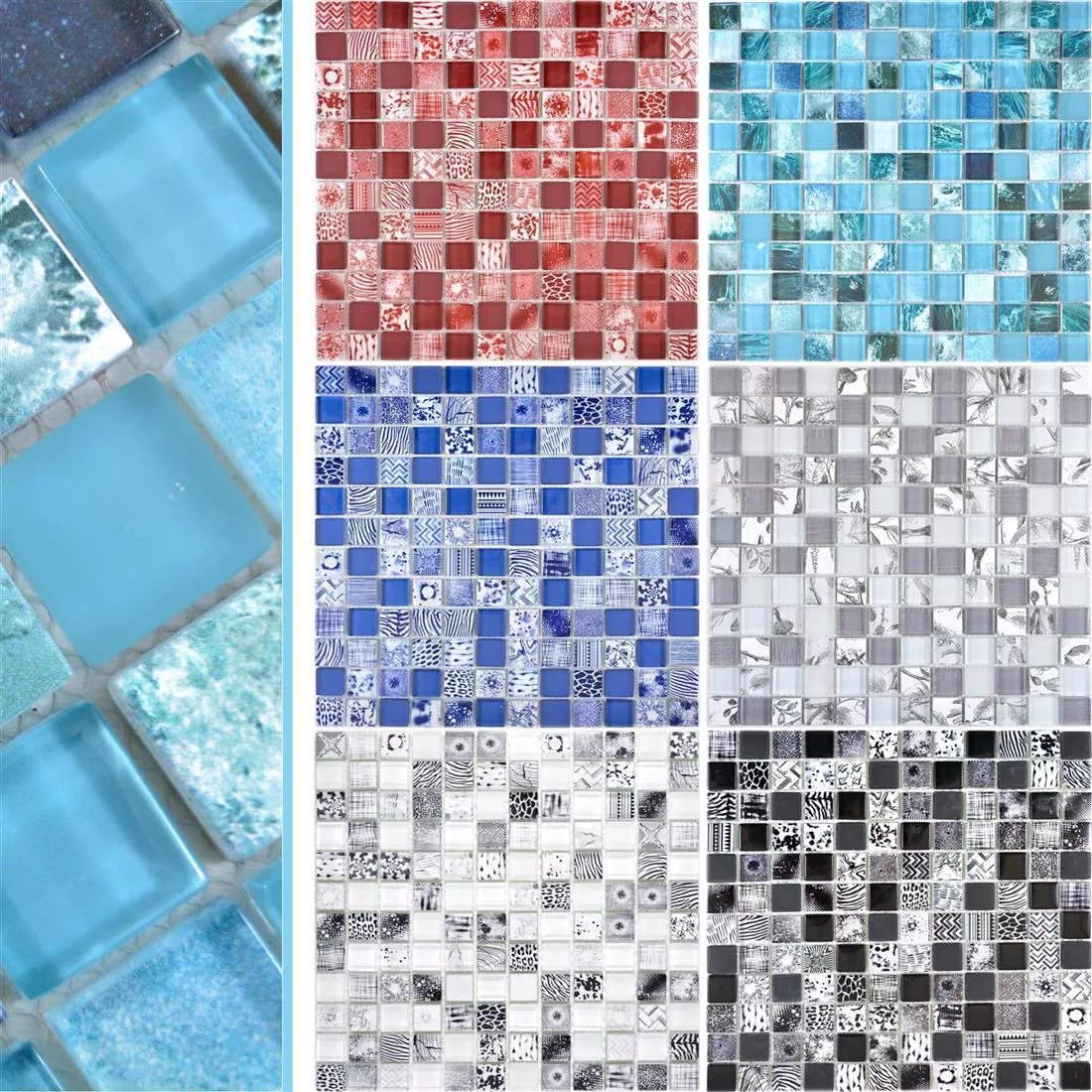 Padrão de Mosaico De Vidro Azulejos Cornelia Óptica Retrô