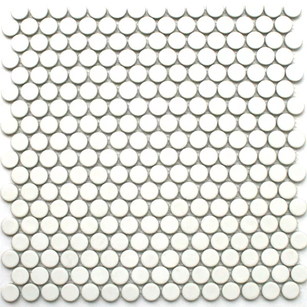 Padrão de Azulejo Mosaico Cerâmica Drop Branco Uni