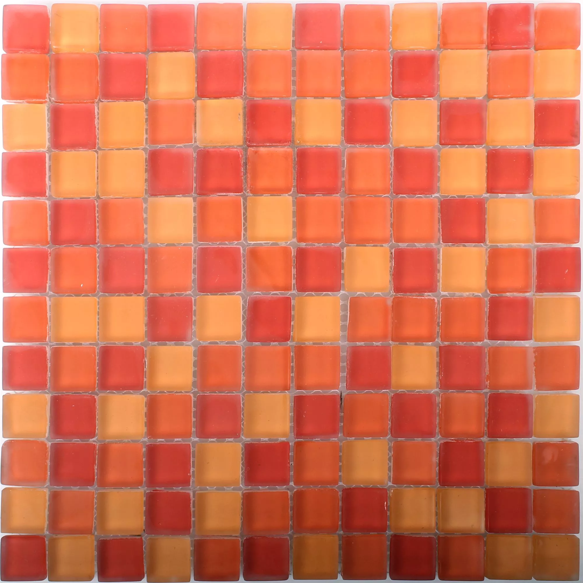 Padrão de Mosaico De Vidro Azulejos Blossom Laranja Vermelha Mix Fosco