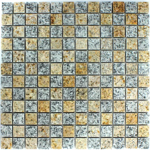 Padrão de Azulejo Mosaico Granito  Amarelo Cinza