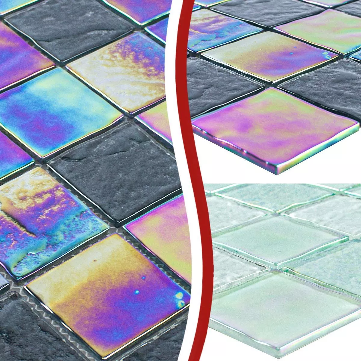 Padrão de Mosaico De Vidro Azulejos Efeito Madrepérola Darwin