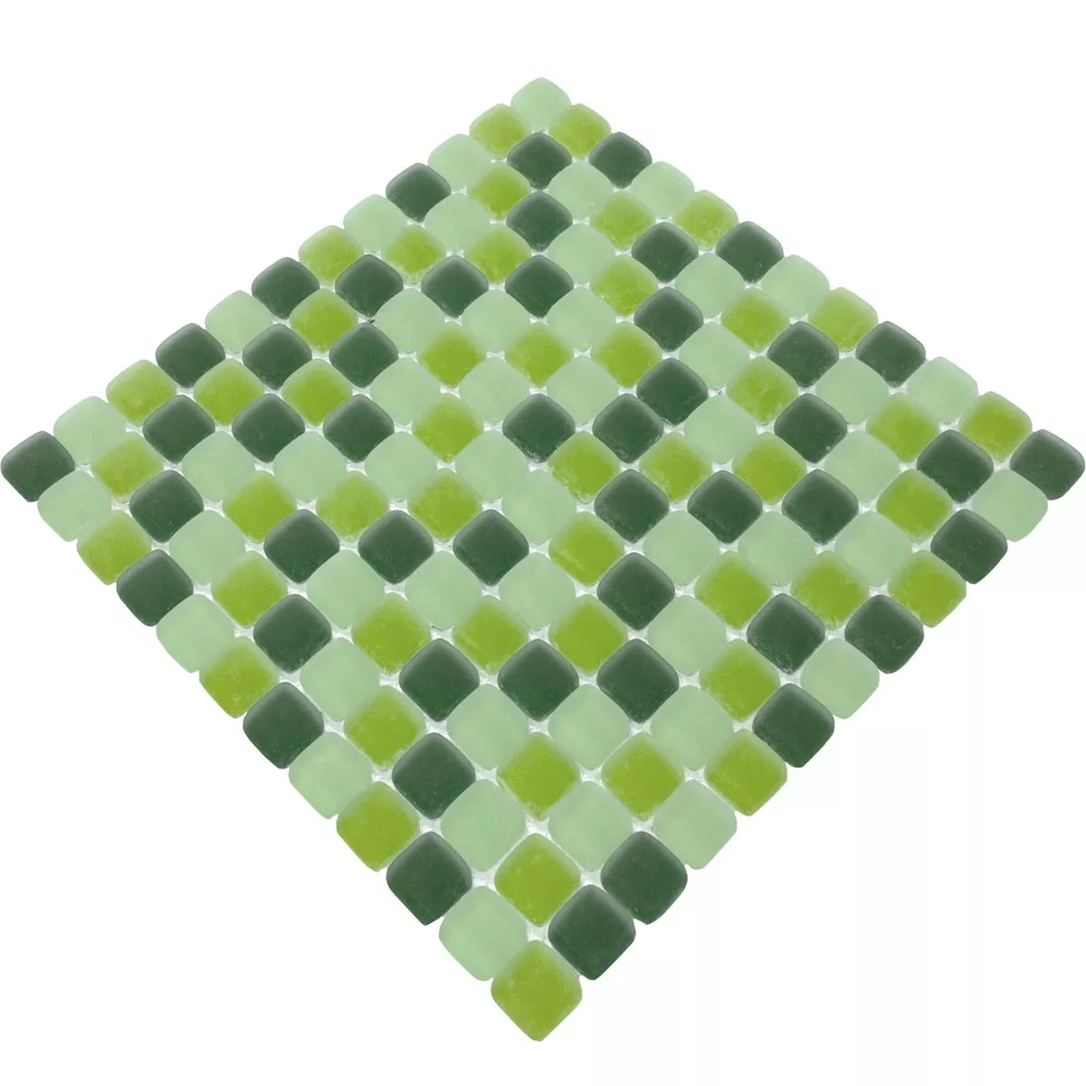 Padrão de Mosaico De Vidro Azulejos Ponterio Frosted Verde Mix