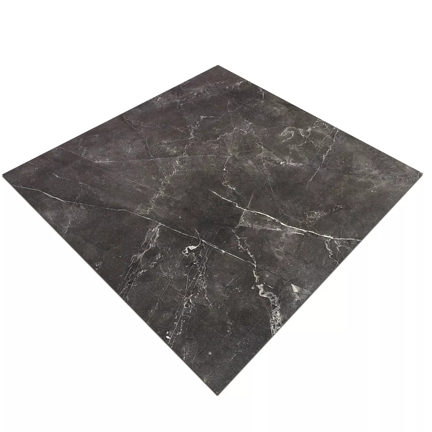 Padrão Ladrilhos Aparência de Mármore Imperial Antracite 60x60cm