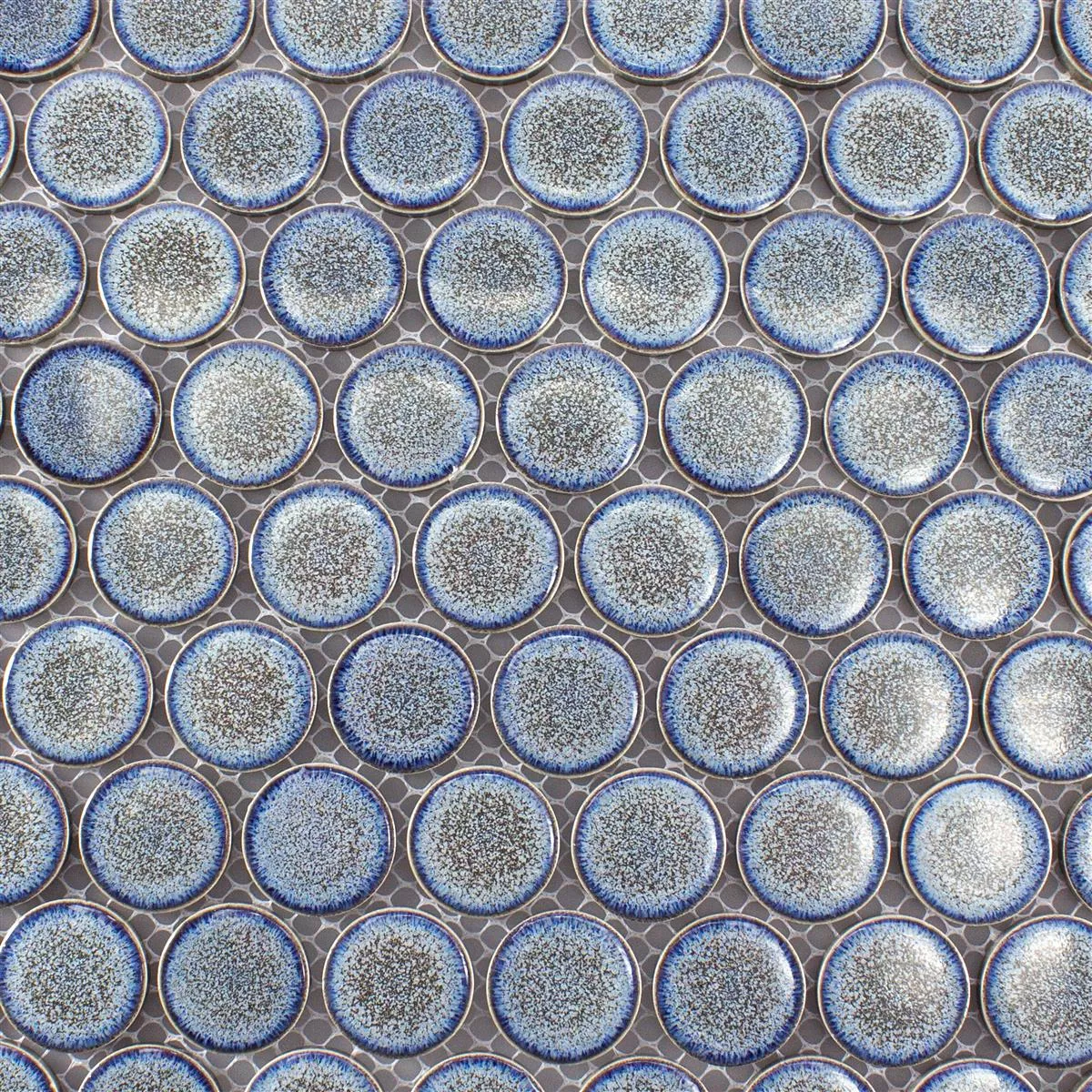 Padrão de Cerâmica Botão Azulejo Mosaico Mission Azul Acinzentado