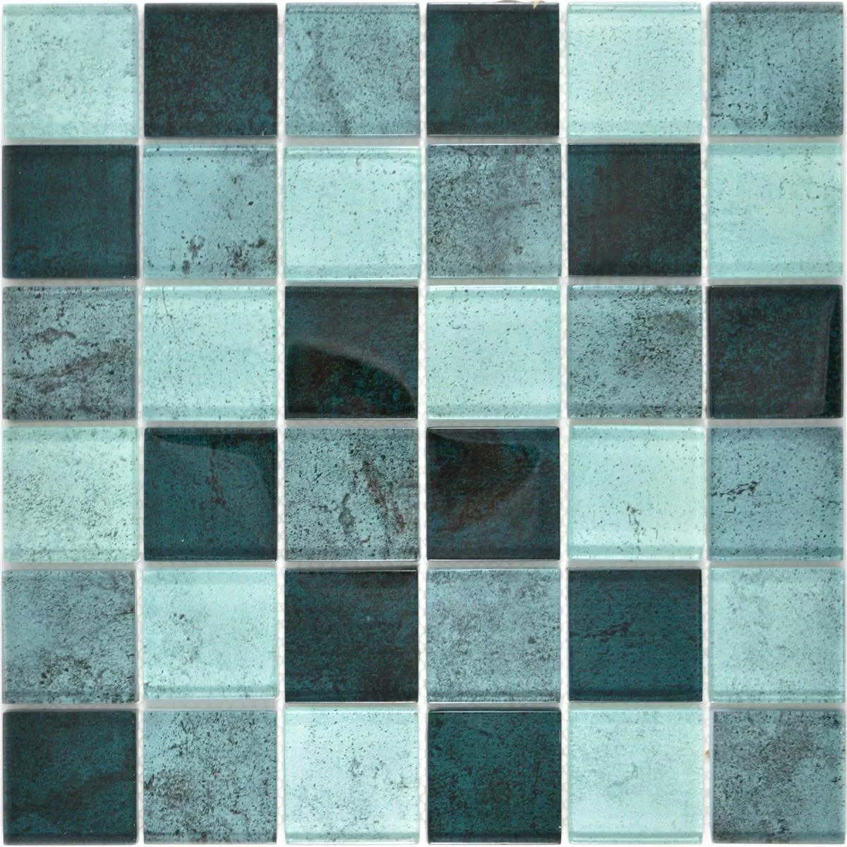 Mosaico De Vidro Azulejos Mignon Petrol