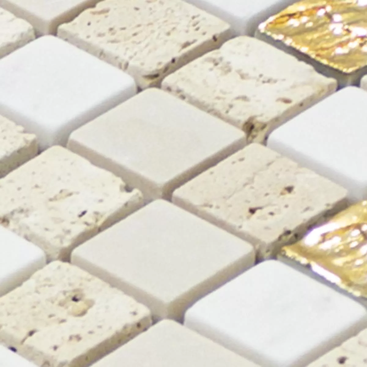 Amostra Mármore Mosaico De Pedra Natural Azulejos Limonello Ouro Creme