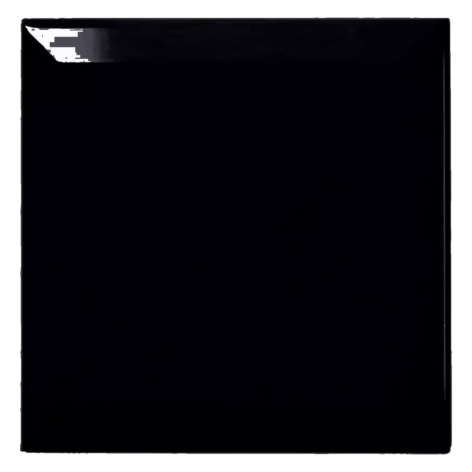 Ladrilho do metrô Preto Brilhante 15x15 cm Faceta Eris Negro