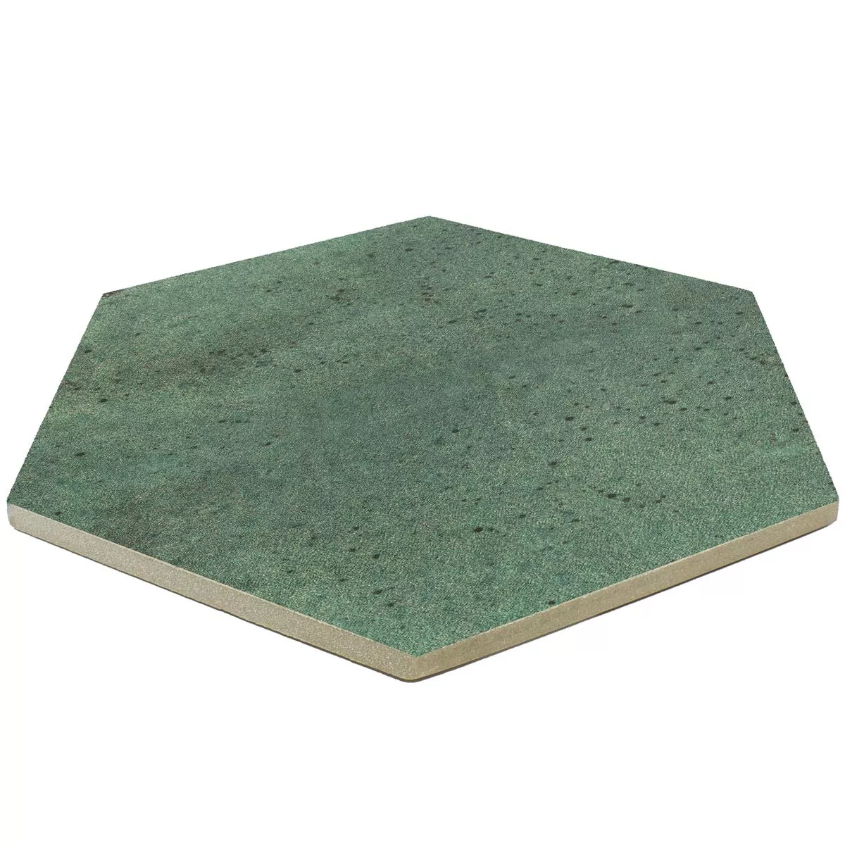 Ladrilhos Arosa Fosco Hexágono Verde Esmeralda 17,3x15cm