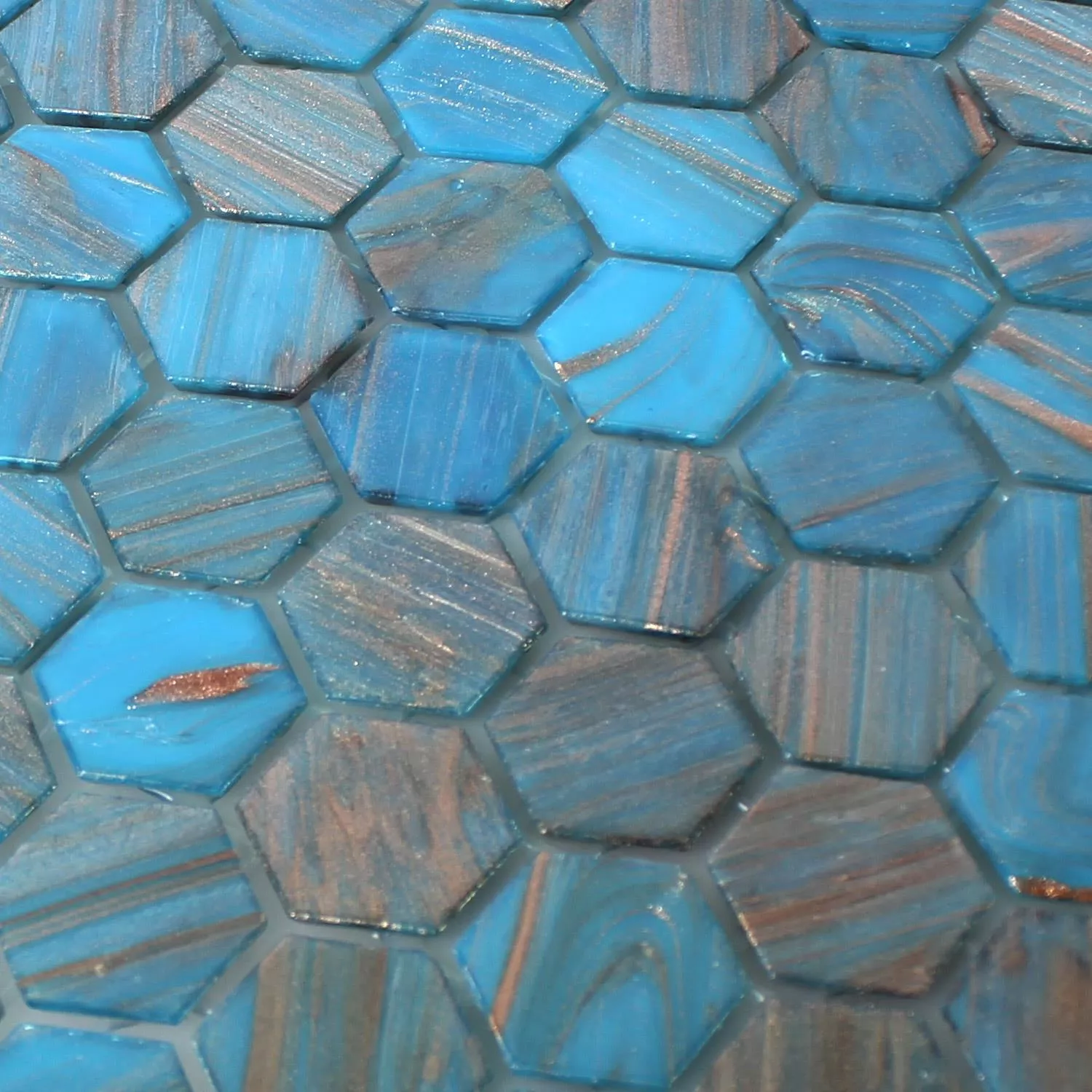 Azulejo Mosaico Trend-Vi Vidro Hexagonal