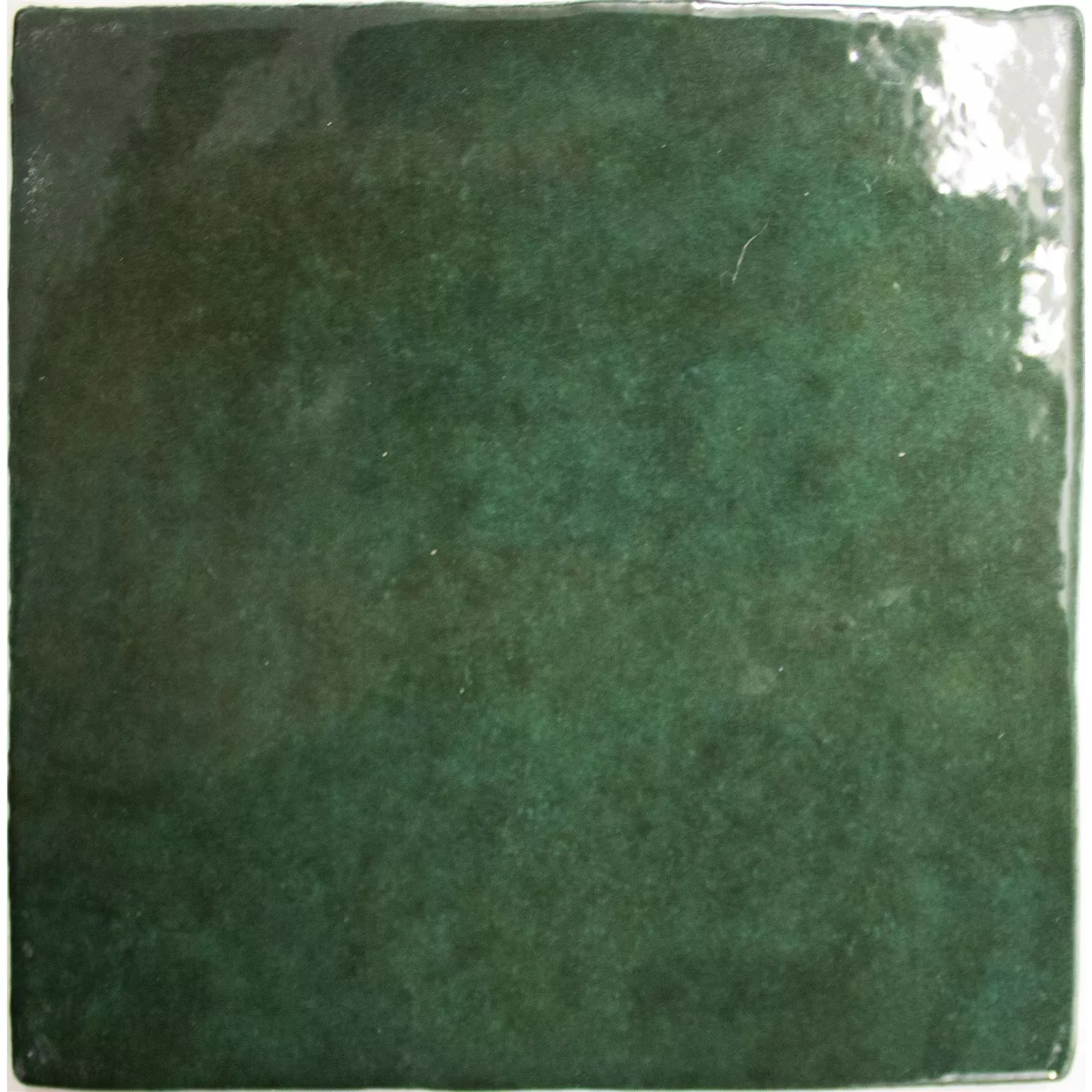 Padrão Azulejos Concord Óptica de Onda Musgo verde 13,2x13,2cm