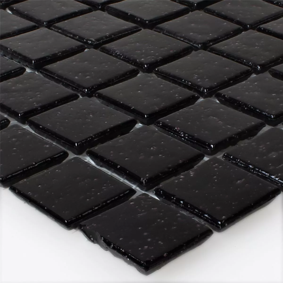 Mosaico De Vidro Azulejos Preto Uni 20x20x4mm Mosaico De Vidro Azulejos Preto Uni 20x20x4mm