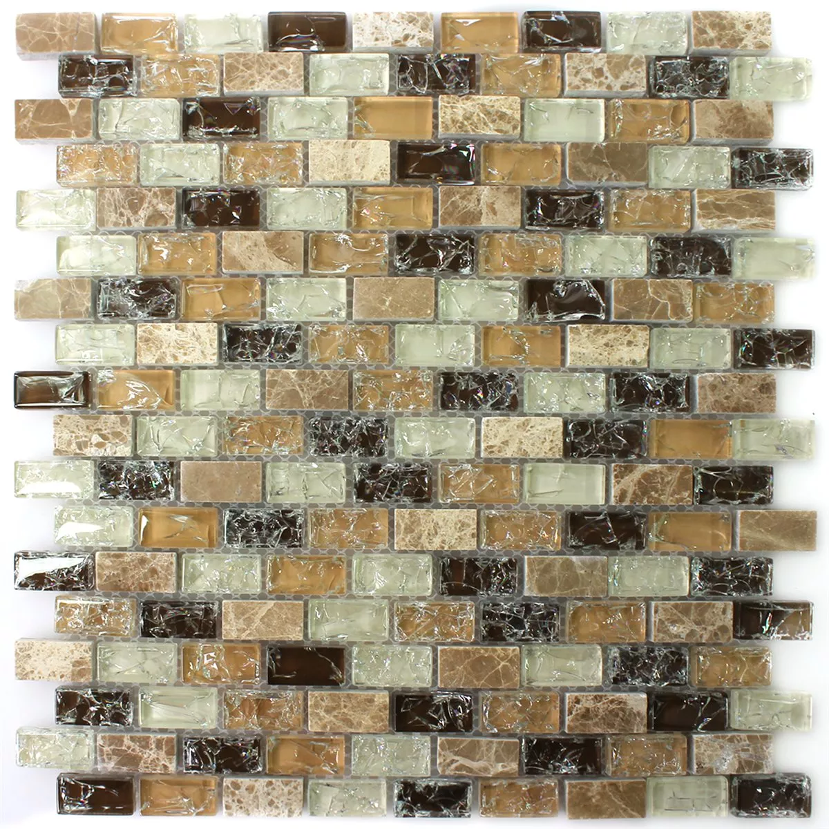 Mosaico De Vidro Pedra Natural Vidro Quebrado Bricks Emperador