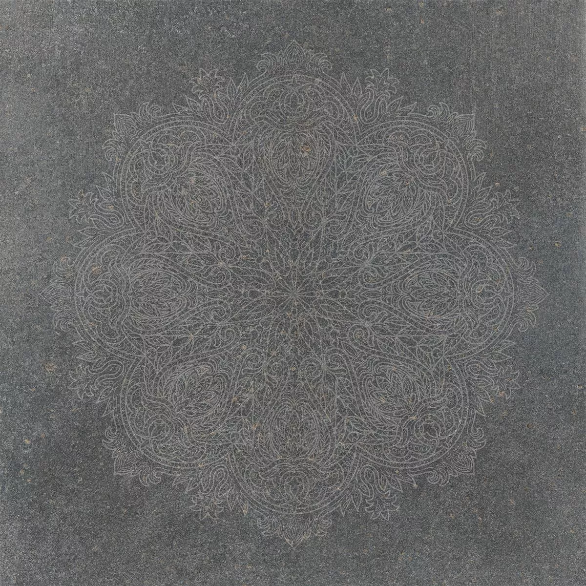 Ladrilhos Olhar de Pedra Horizon Antracite Decoração Mandala Ladrilhos Olhar de Pedra Horizon Antracite Decoração Mandala
