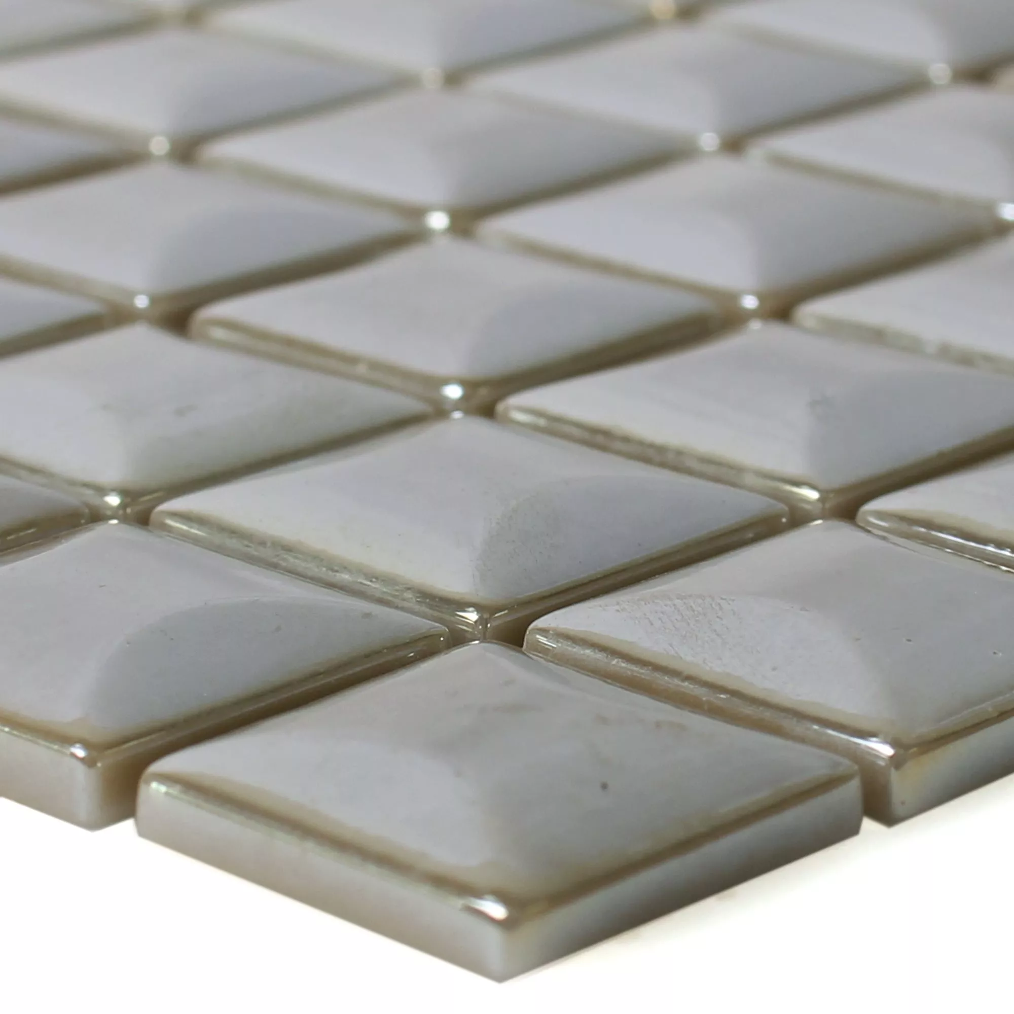 Mosaico De Vidro Azulejos Monrovia Coffee 3D Metallic