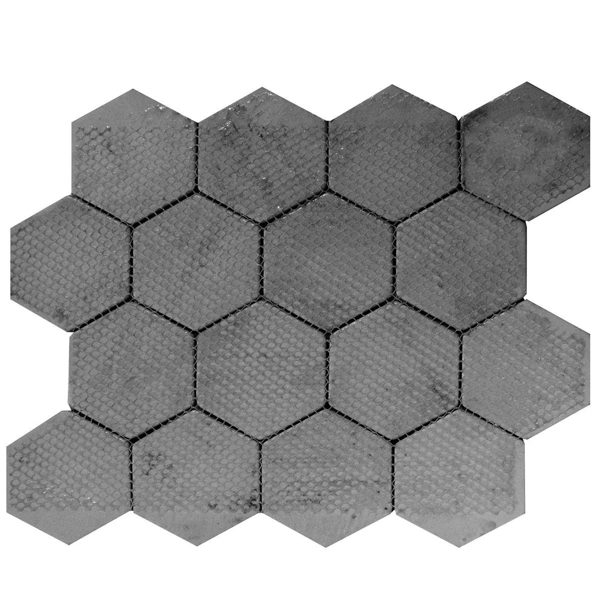 Mosaico De Vidro Azulejos Andalucia Hexágono Preto