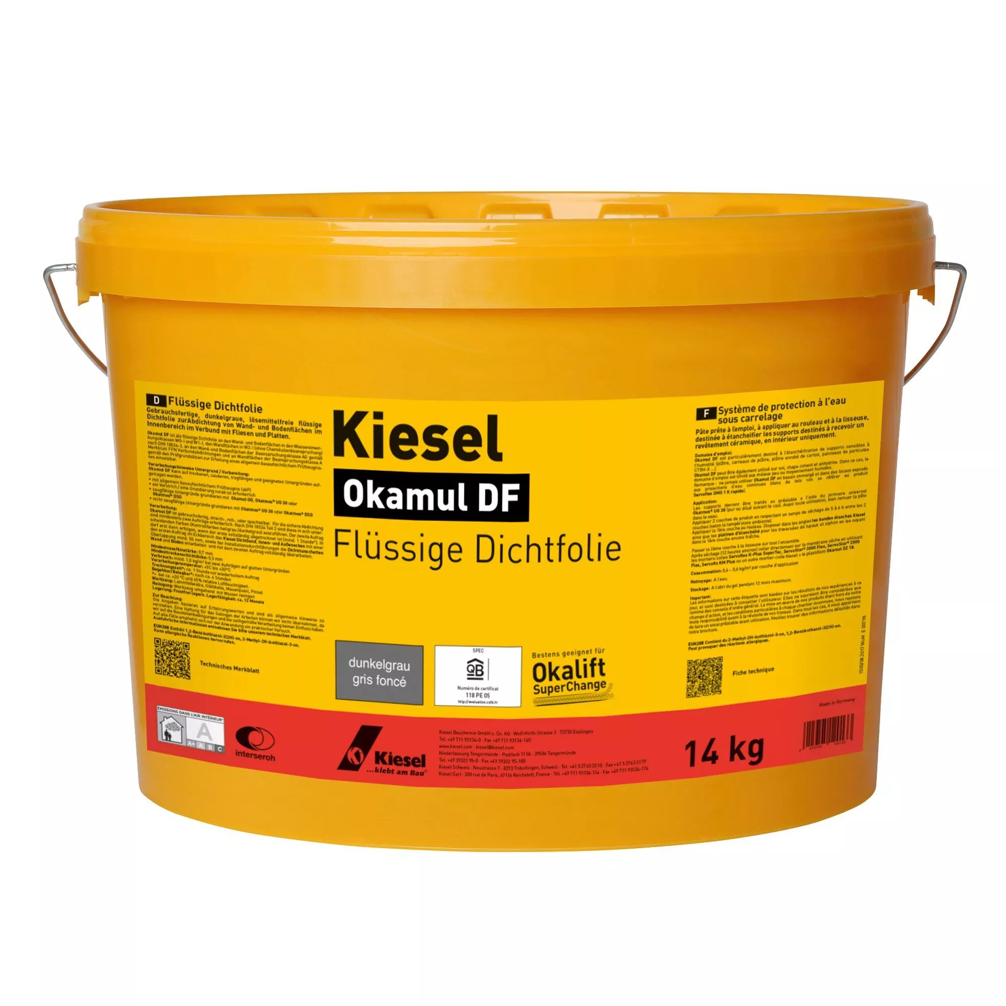 Kiesel Okamul DF - Filme selante líquido cinza escuro (14KG)