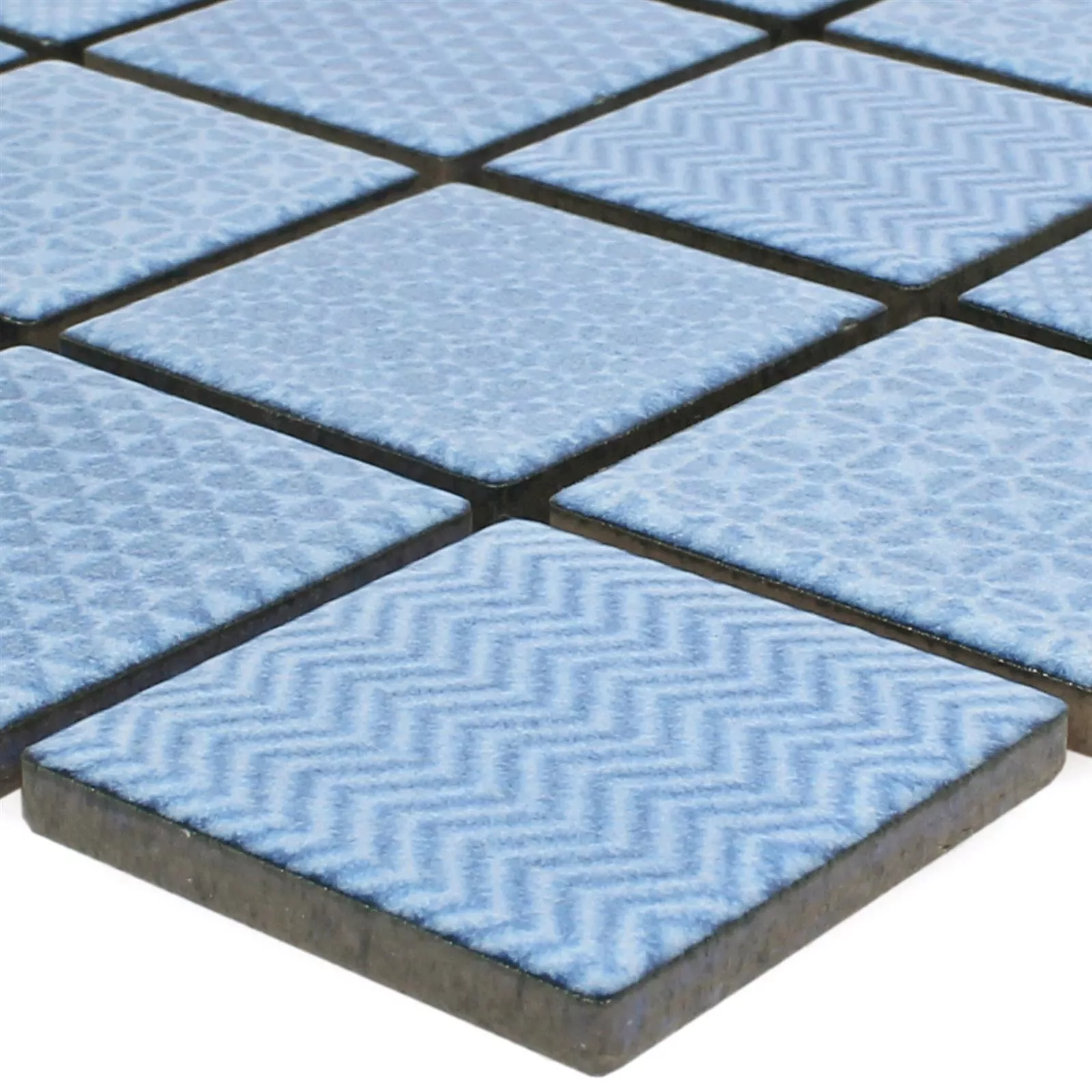 Padrão de Azulejo Mosaico Cerâmica Sapporo Azul