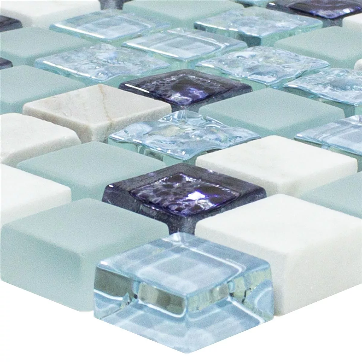 Mosaico De Vidro Azulejos Lexington Vidro Mistura de Materiais Azul Mosaico De Vidro Azulejos Lexington Vidro Mistura de Materiais Azul