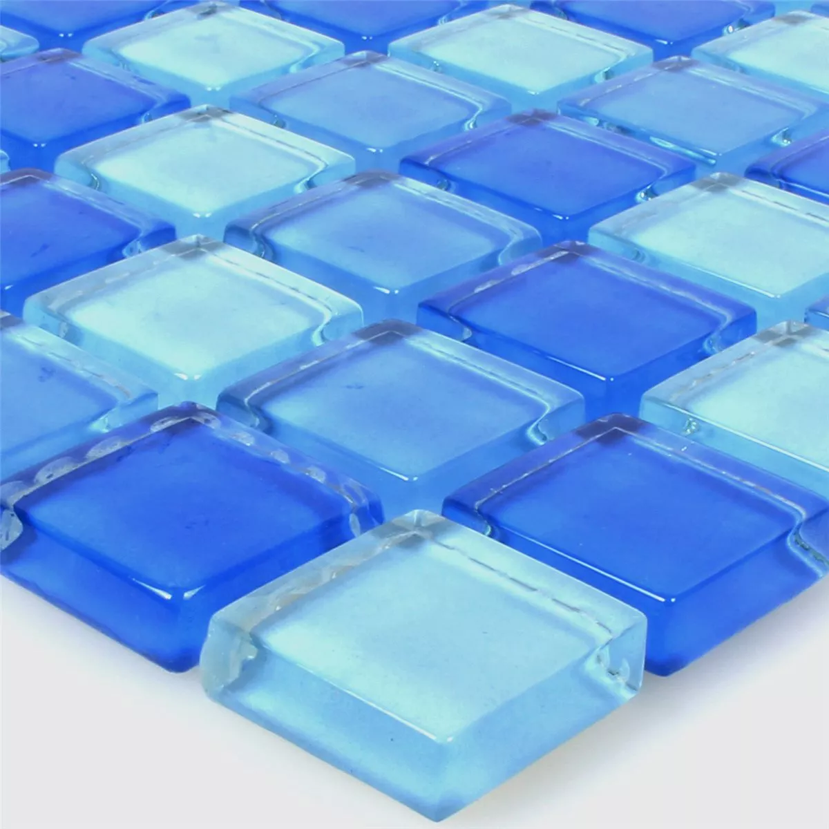 Padrão de Mosaico De Vidro Azulejos Neptune Azul Mix