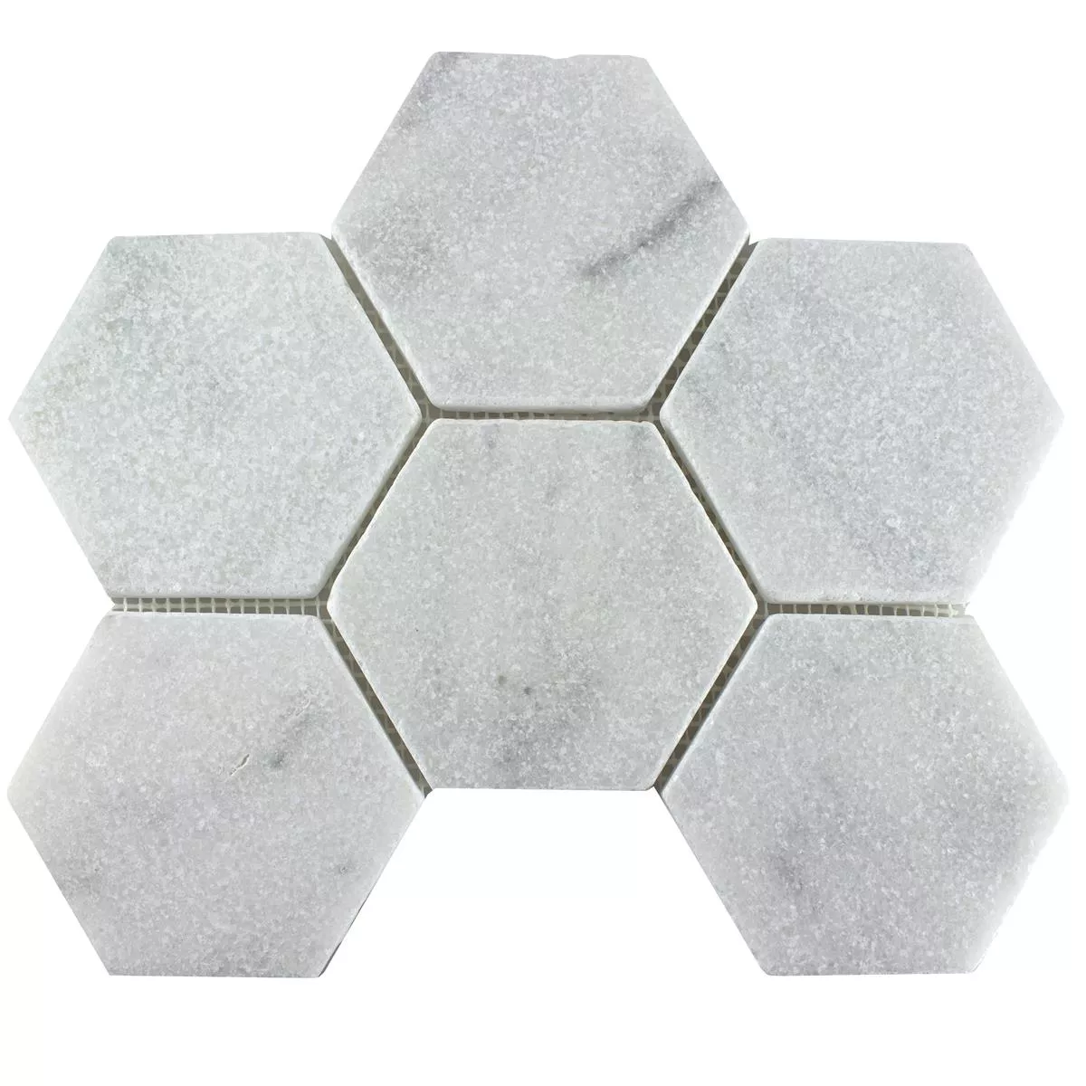 Mármore Pedra Natural Azulejo Mosaico Maracay Hexágono White