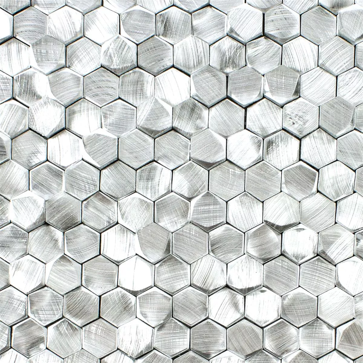 Alumínio Metal Azulejo Mosaico McAllen Prata
