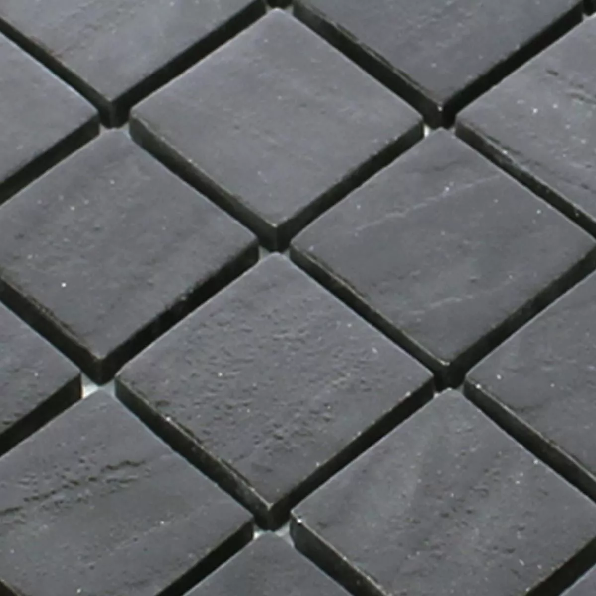 Padrão de Mosaico De Vidro Azulejos Mascota Preto Antracite