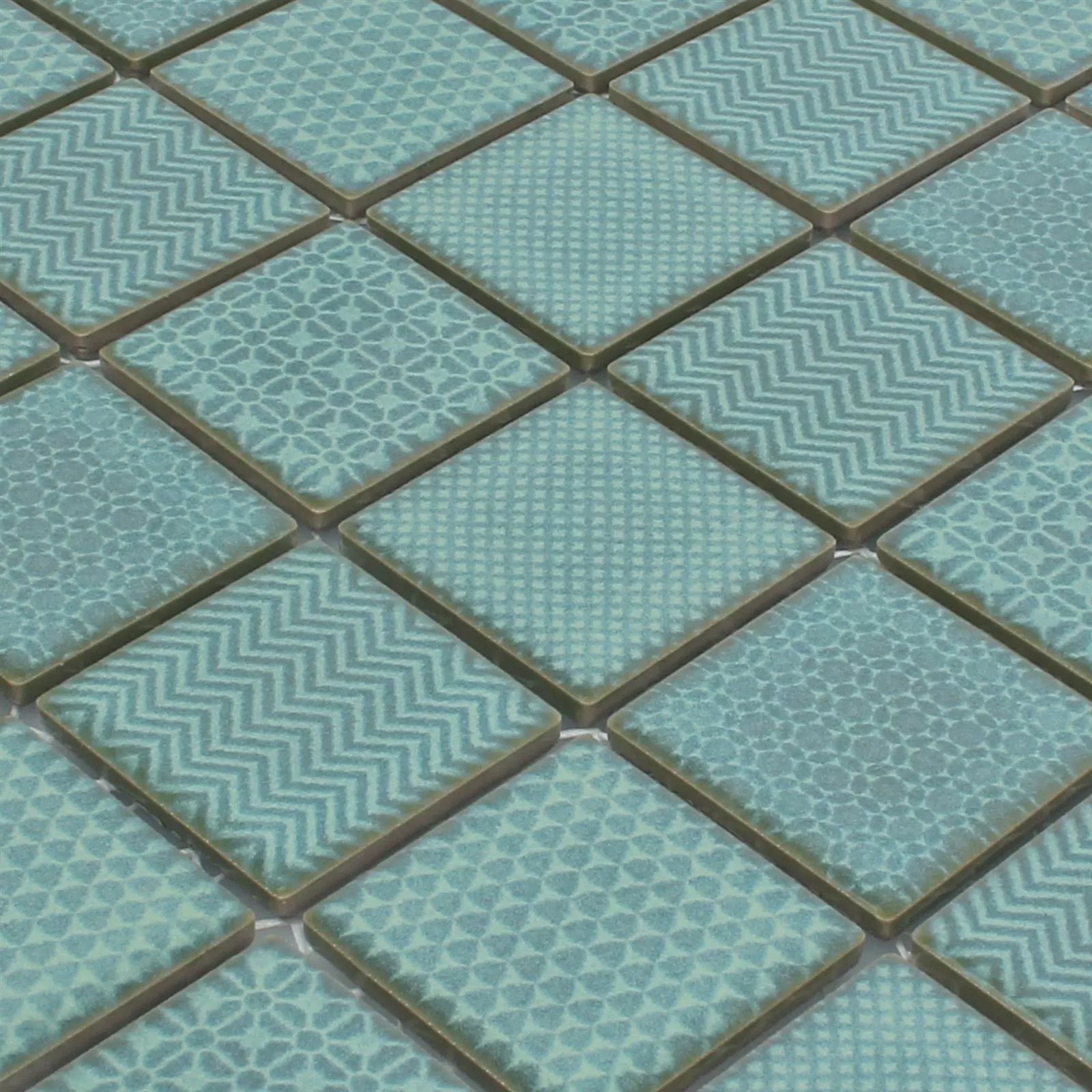 Padrão de Azulejo Mosaico Cerâmica Sapporo Verde