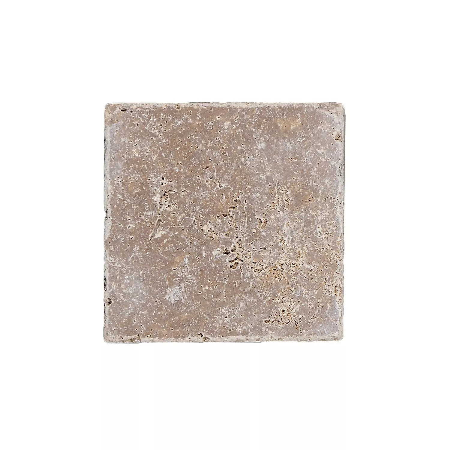 Ladrilhos De Pedra Natural Travertino Patara Noce 10x10cm Ladrilhos De Pedra Natural Travertino Patara Noce 10x10cm