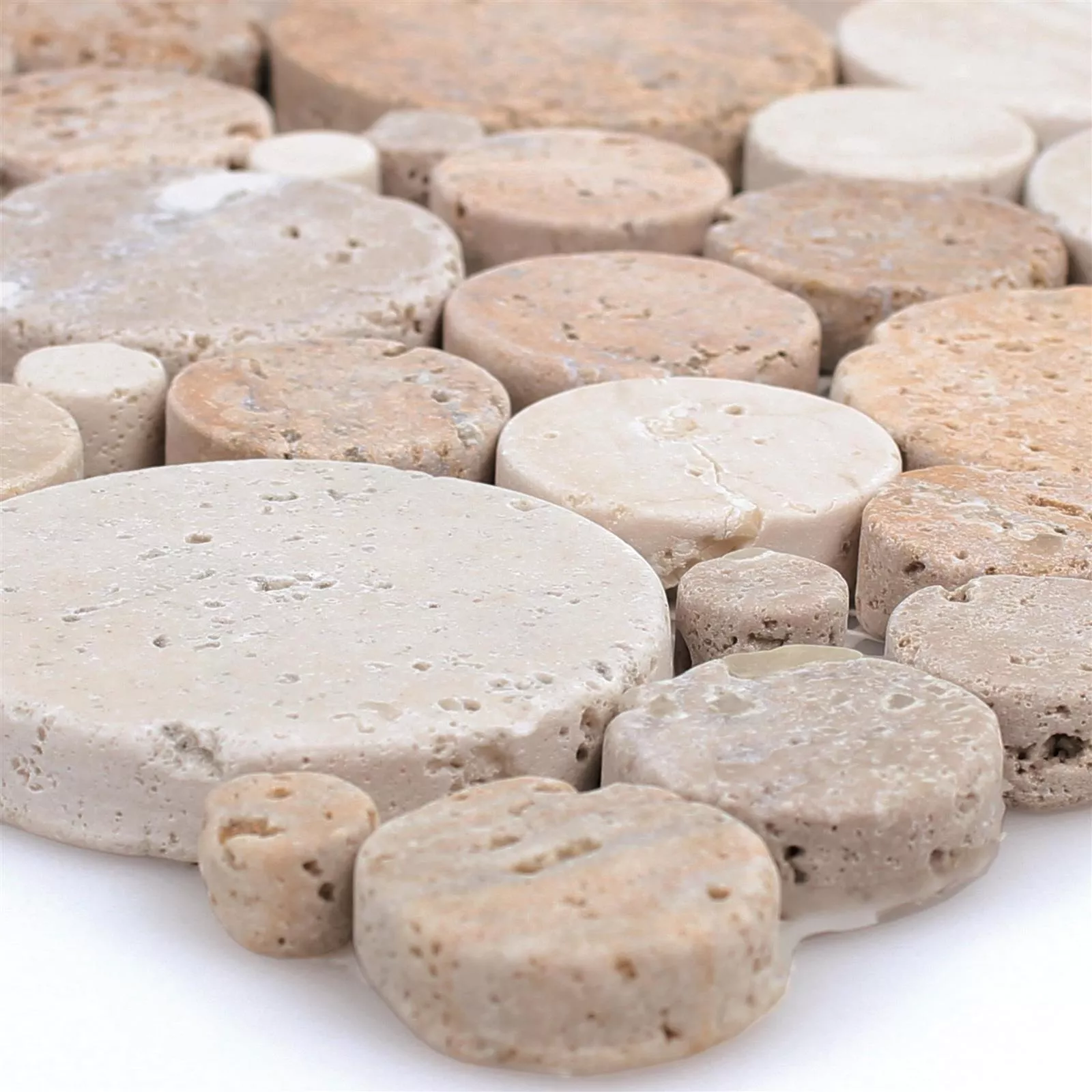 Travertino Mosaico De Pedra Natural Franklin Ouro Bege Branco Travertino Mosaico De Pedra Natural Franklin Ouro Bege Branco