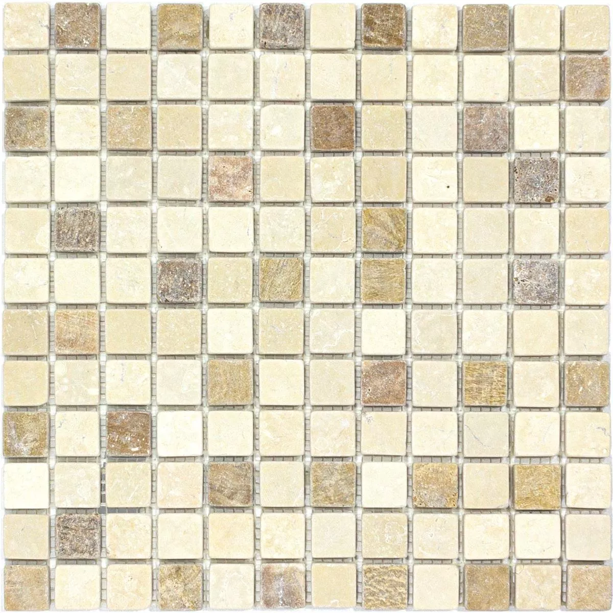 Padrão de Mármore Mosaico De Pedra Natural Azulejos Lorentes Marrom Claro Mix