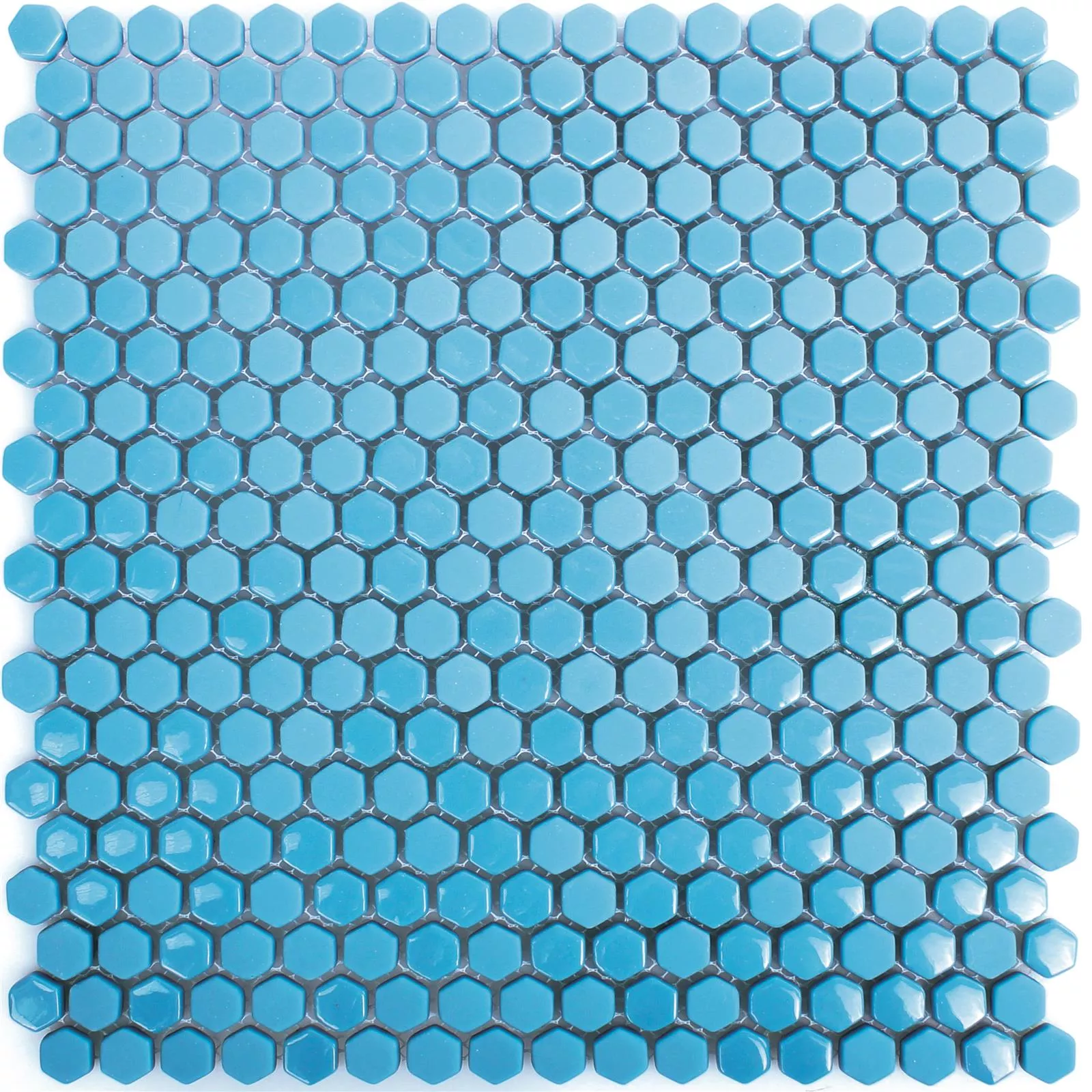 Mosaico De Vidro Azulejos Brockway Hexágono Eco Azul