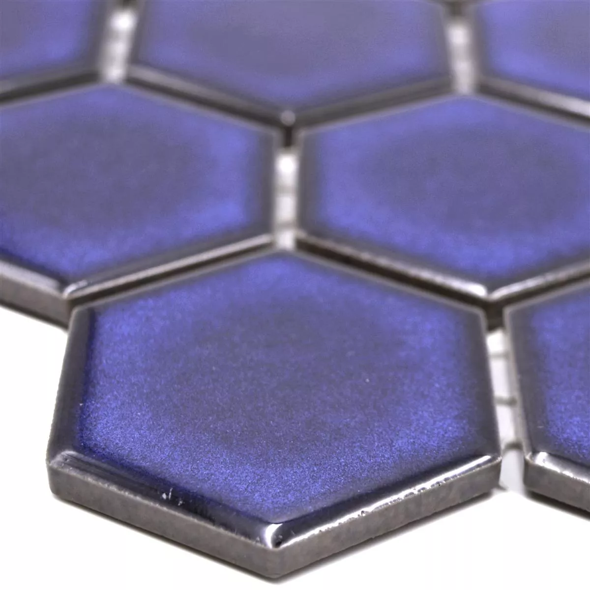 Mosaico Cerâmico Salomon Hexágono Cobalto Azul H51