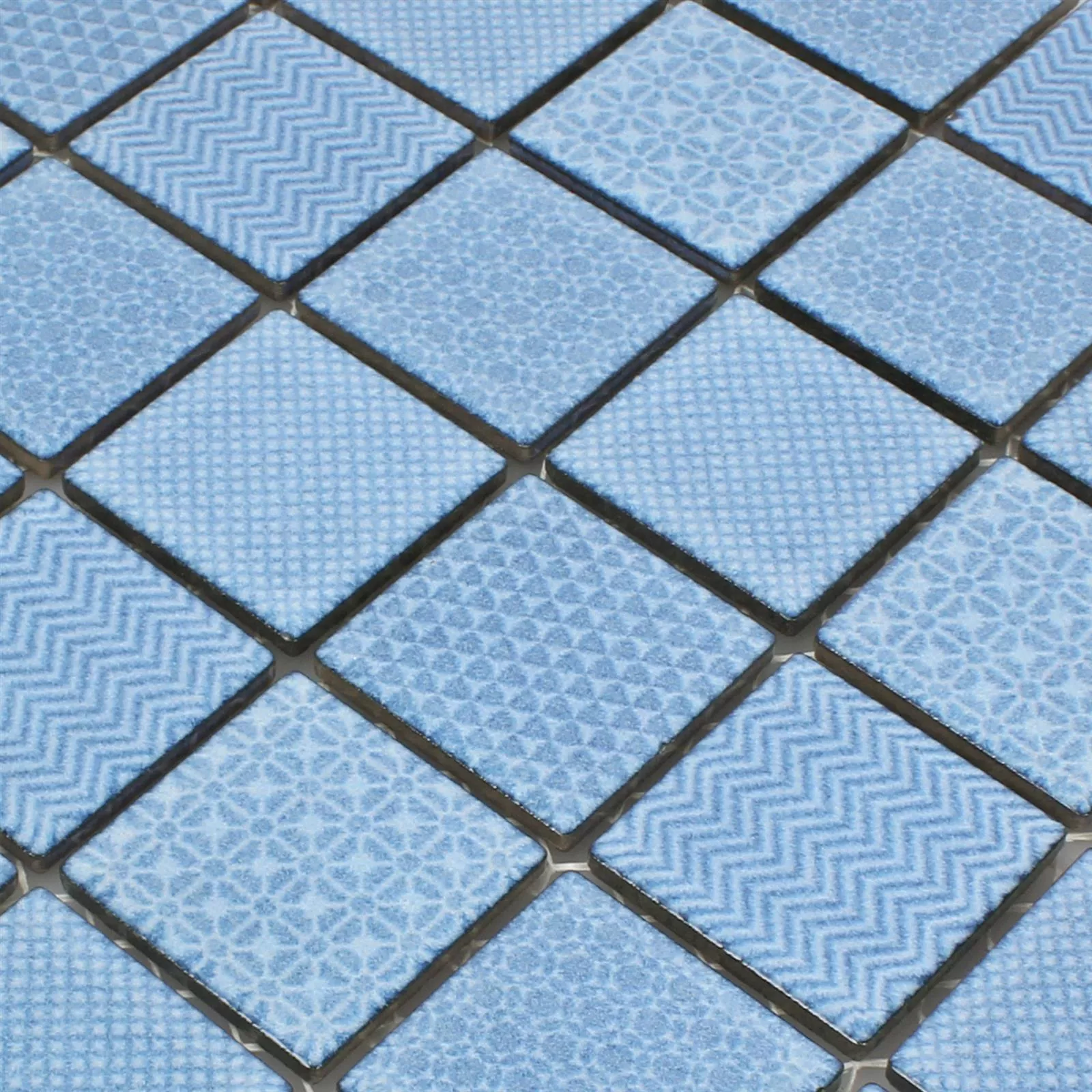 Padrão de Azulejo Mosaico Cerâmica Sapporo Azul