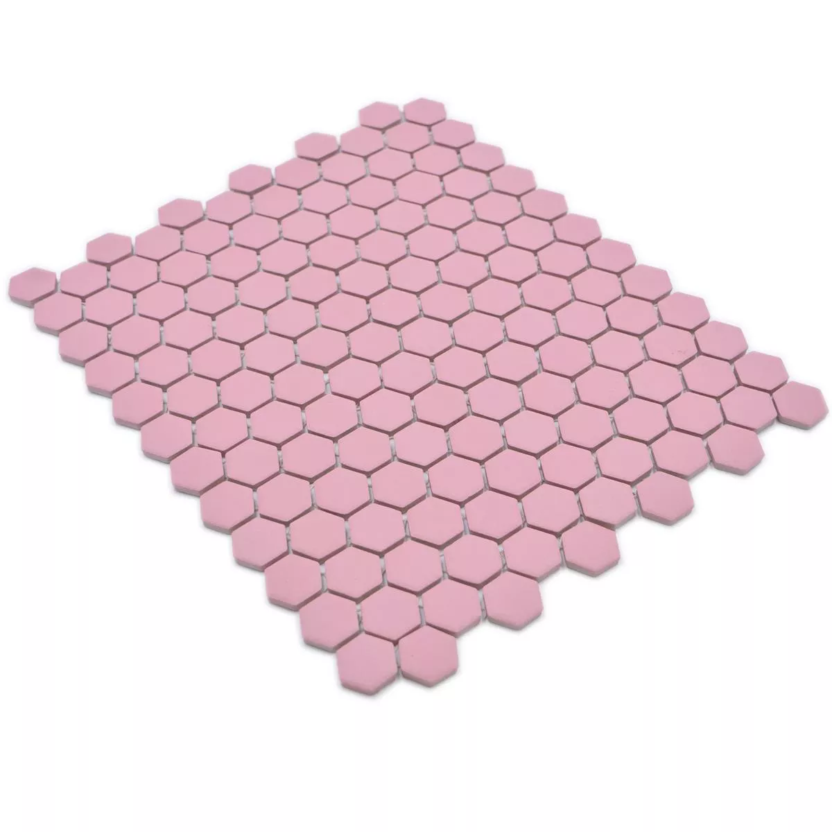 Padrão de Mosaico Cerâmico Bismarck R10B Hexágono Rosa H23