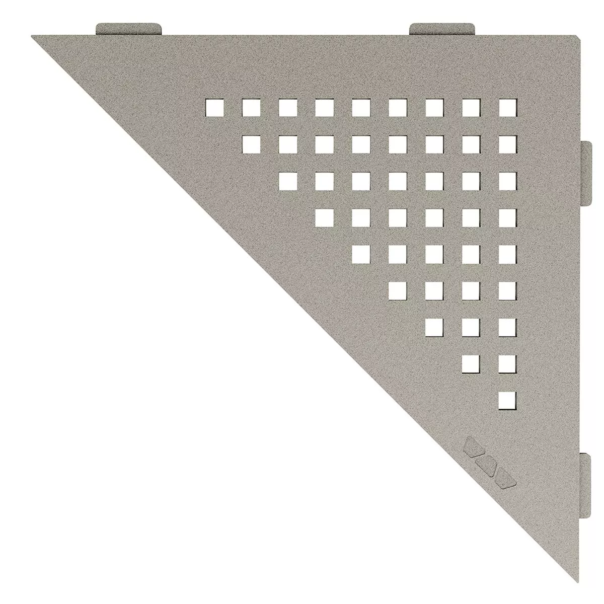 Prateleira de parede para chuveiro Schlüter triângulo 21x21cm quadrado cinza