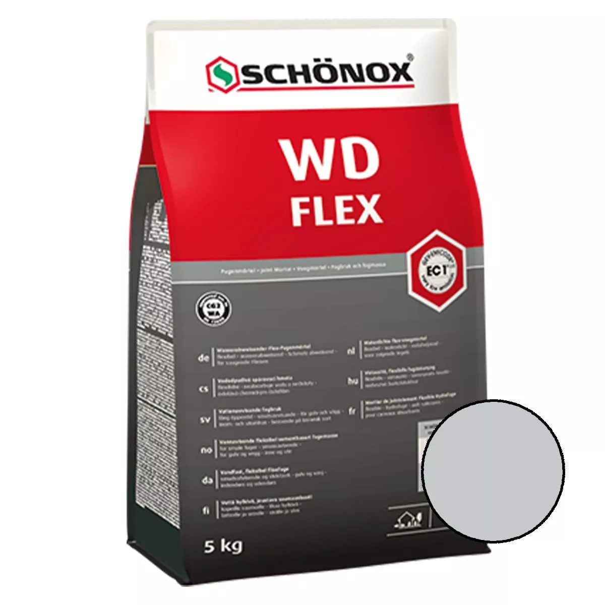 Argamassa Schönox WD Flex cinza prateado 15 kg