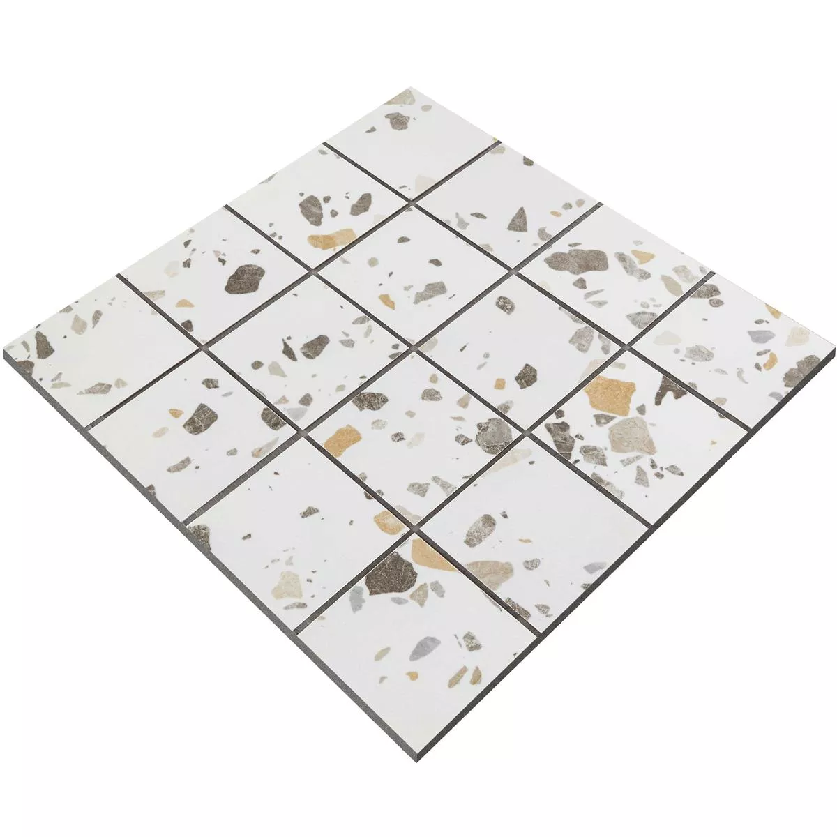 Padrão de Mosaico Cerâmico Azulejos Liberty Bege 73x73mm