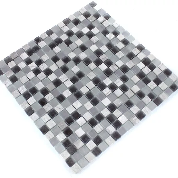 Azulejo Mosaico Vidro Mármore 15x15x8mm Roxa Mix