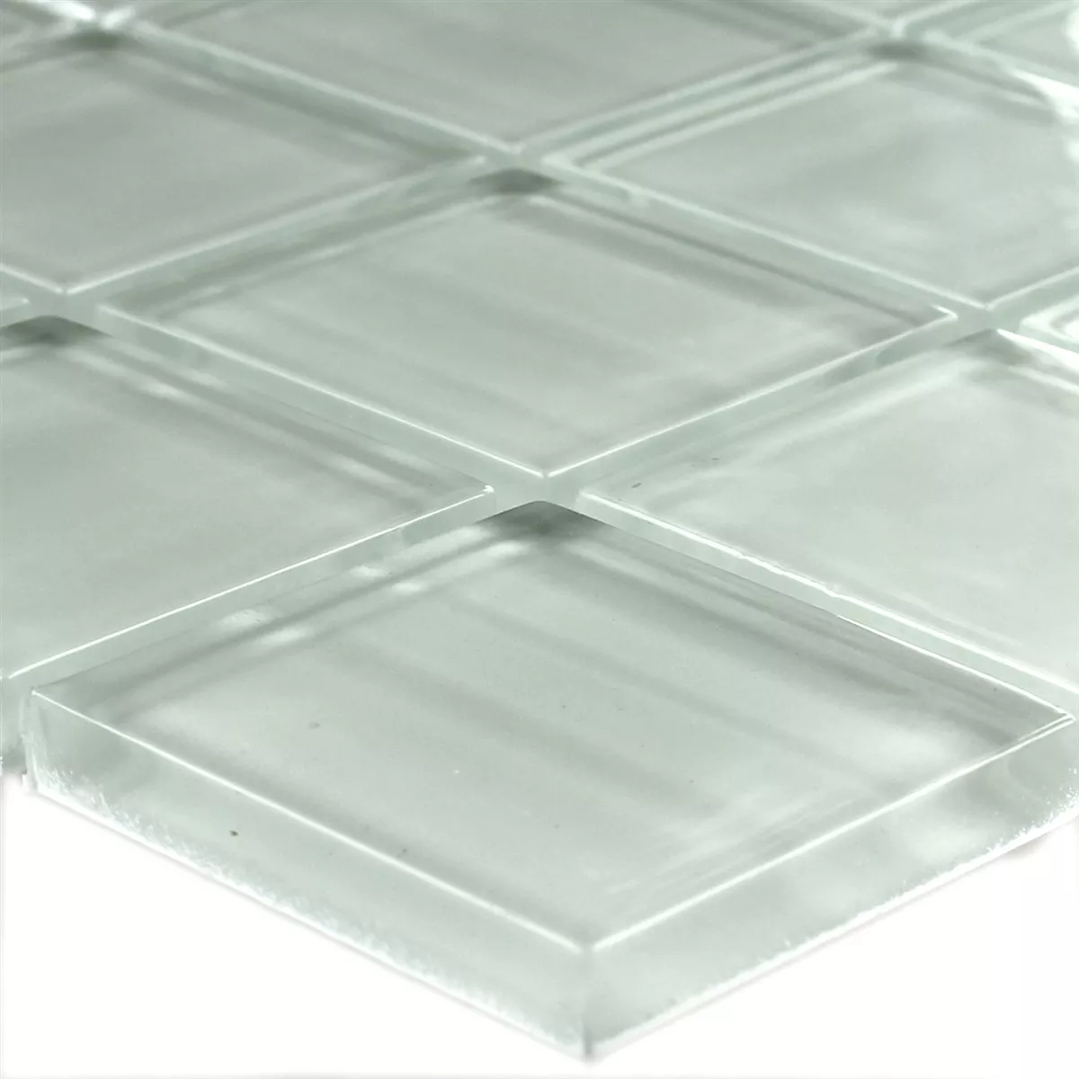 Padrão de Mosaico De Vidro Columbia Branco Listrado