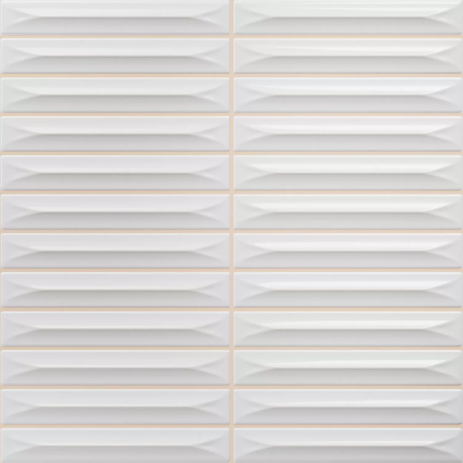Bevel Branco Brilhante Haste 20x20 cm